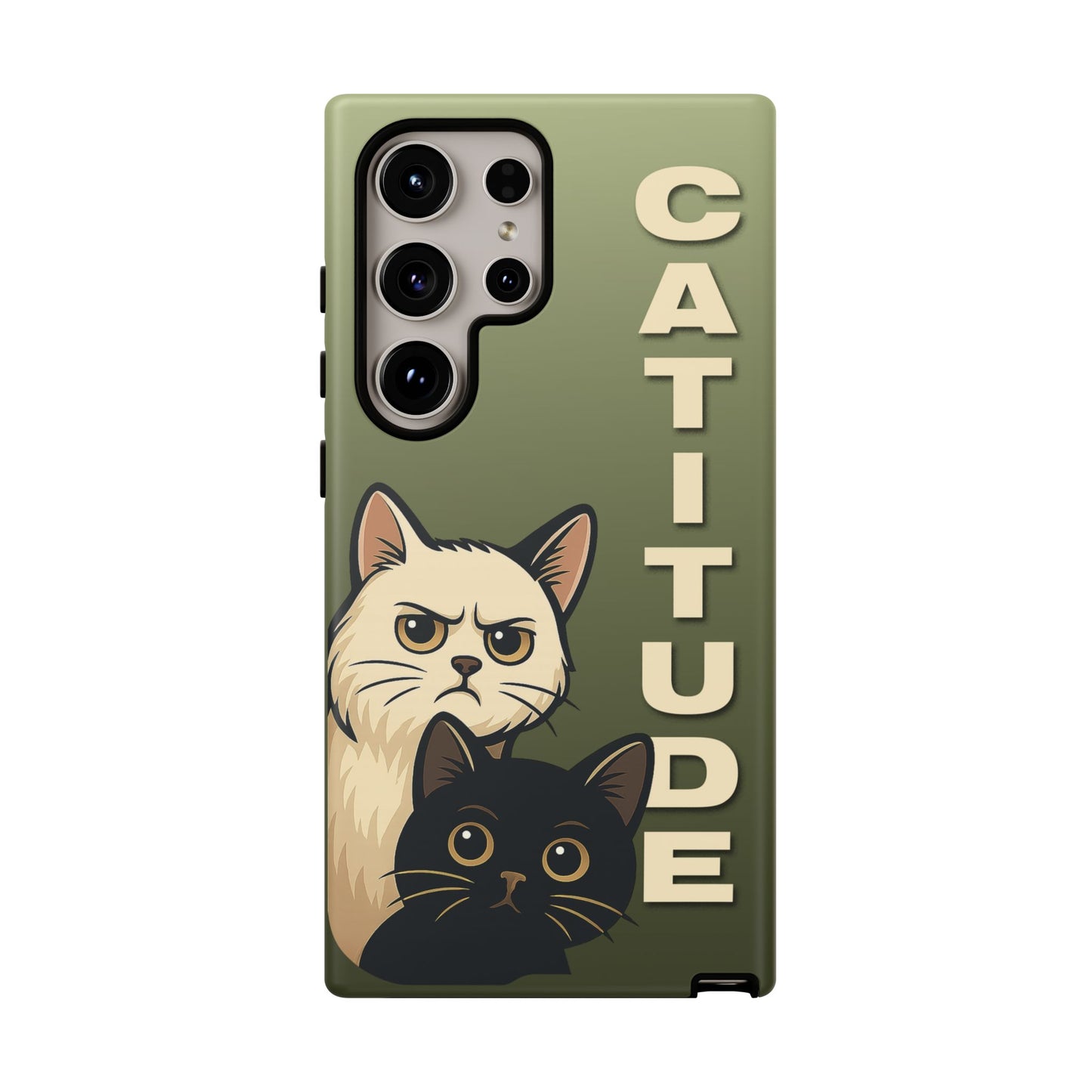 Catitude Angry Cat & Kitten Phone Case