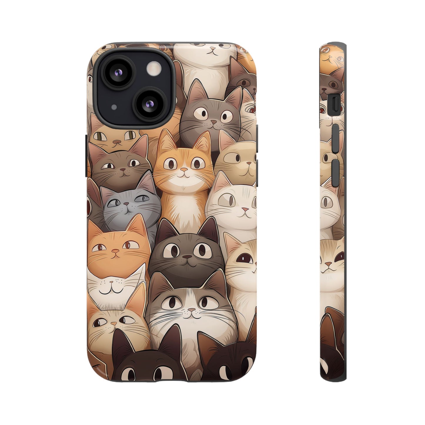 Feline Harmony - A Tapestry of Cats - Phone Case