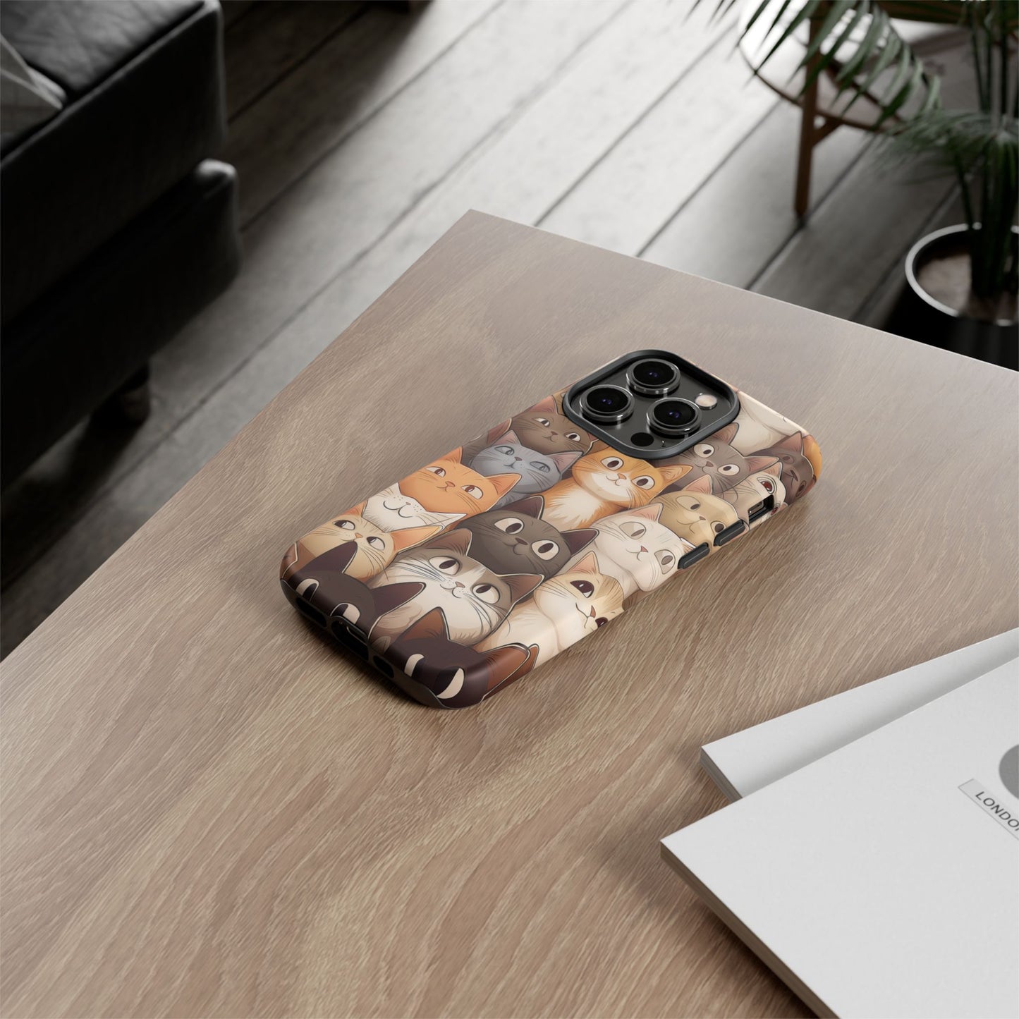 Feline Harmony - A Tapestry of Cats - Phone Case