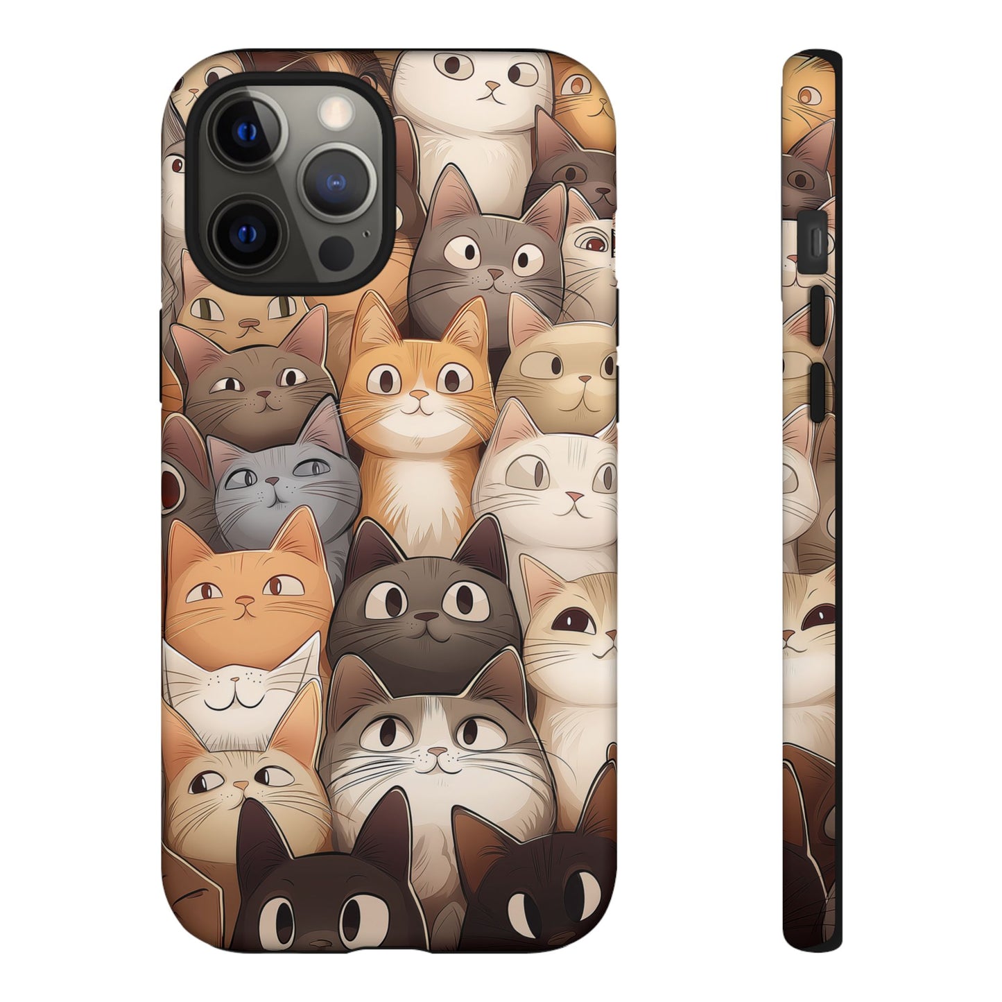 Feline Harmony - A Tapestry of Cats - Phone Case
