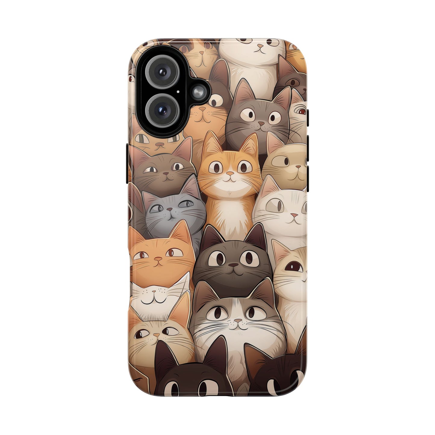 Feline Harmony - A Tapestry of Cats - Phone Case