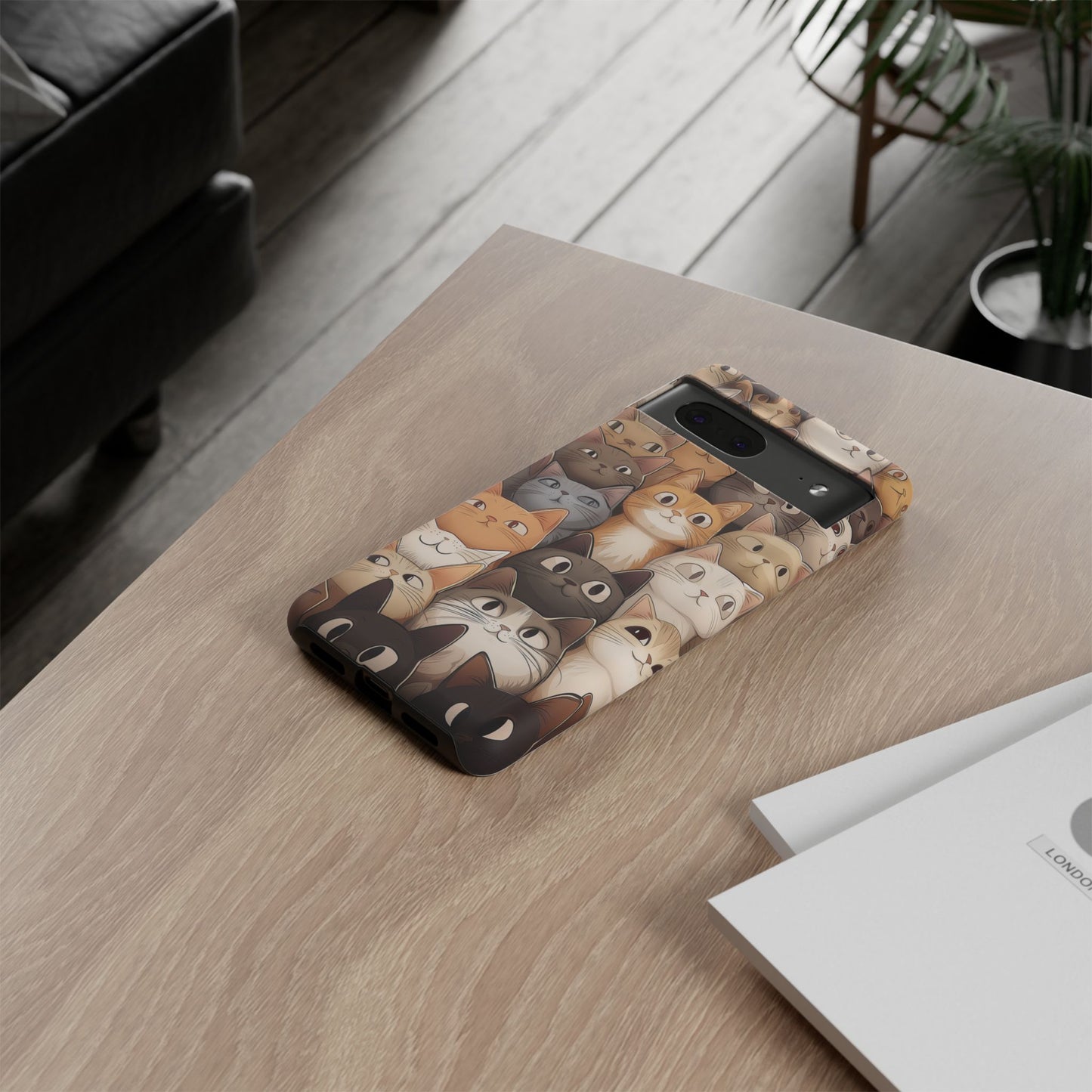 Feline Harmony - A Tapestry of Cats - Phone Case