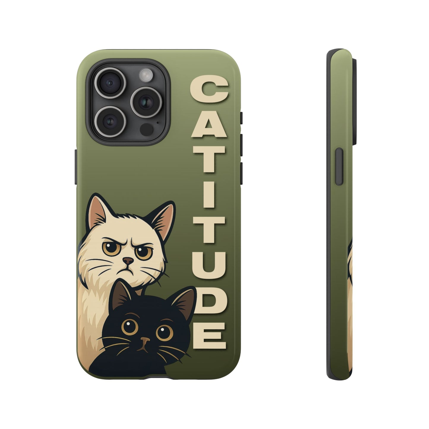 Catitude Angry Cat & Kitten Phone Case