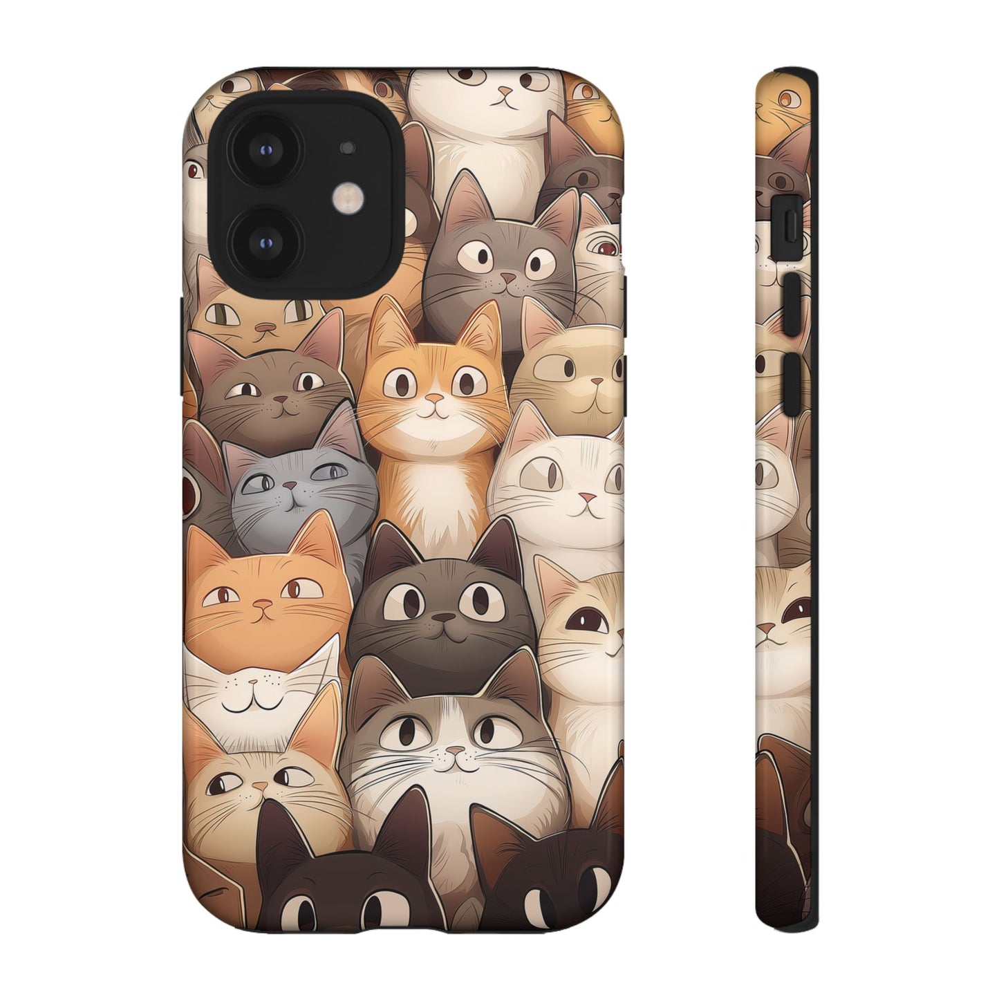 Feline Harmony - A Tapestry of Cats - Phone Case