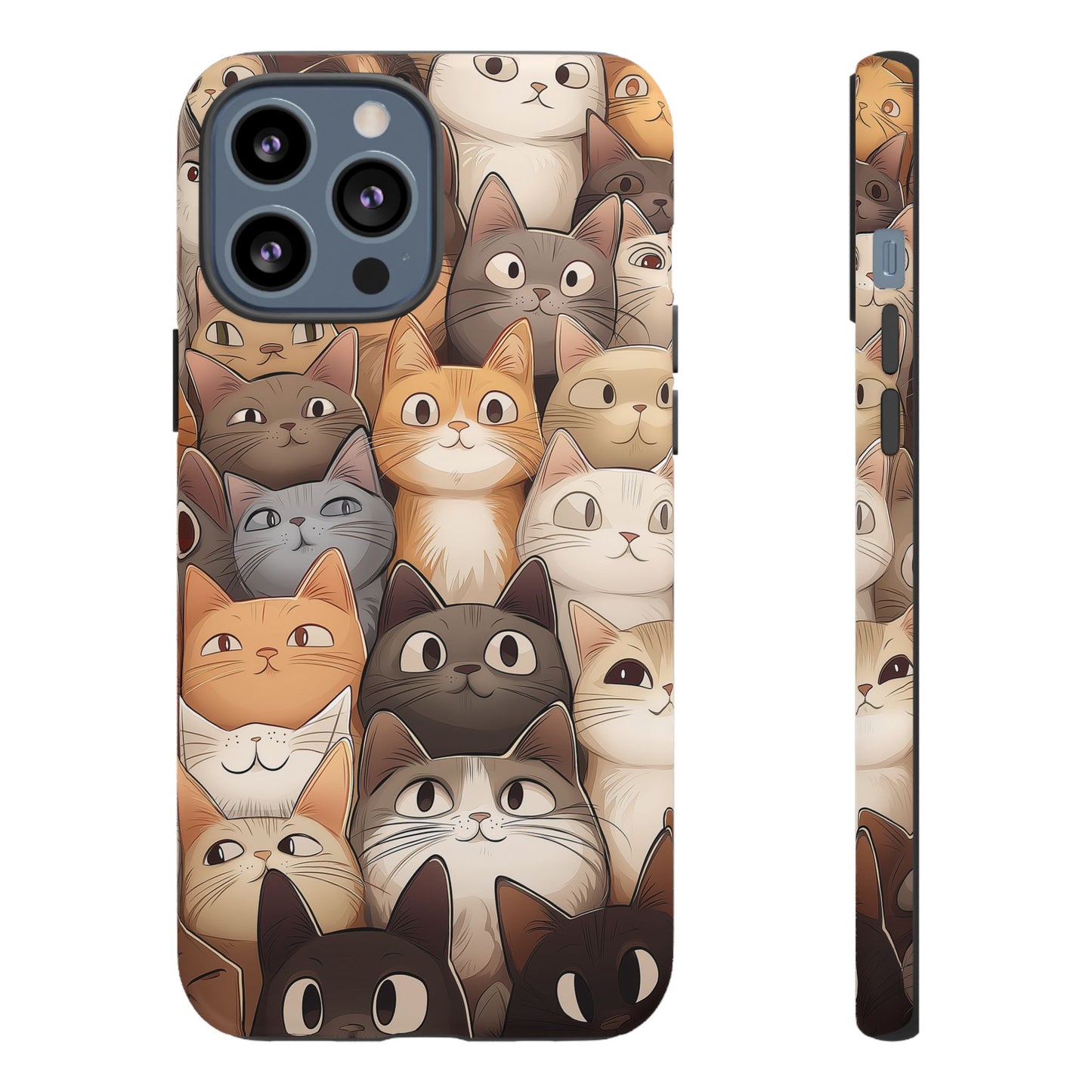 Feline Harmony - A Tapestry of Cats - Phone Case