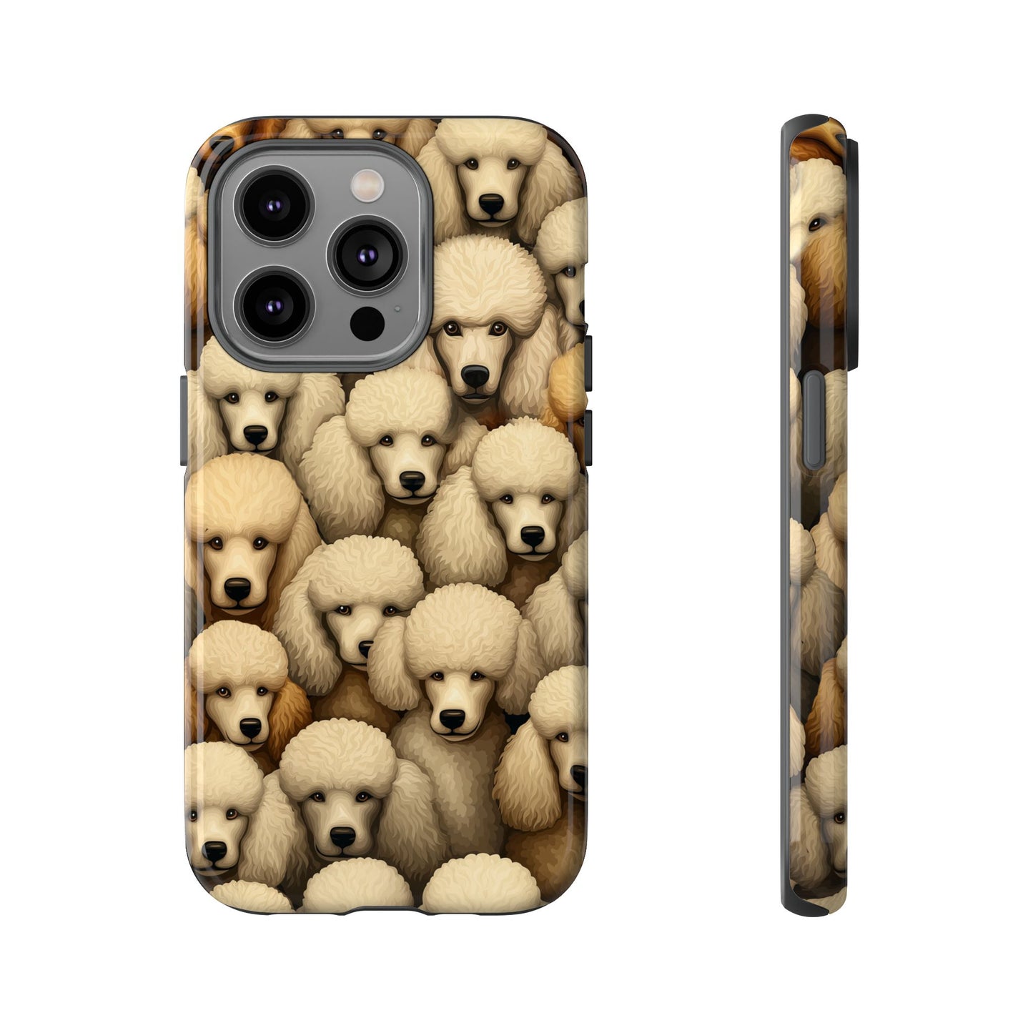 Poodle iPhone Case Cream & Apricot Poodles Dog Phone Case