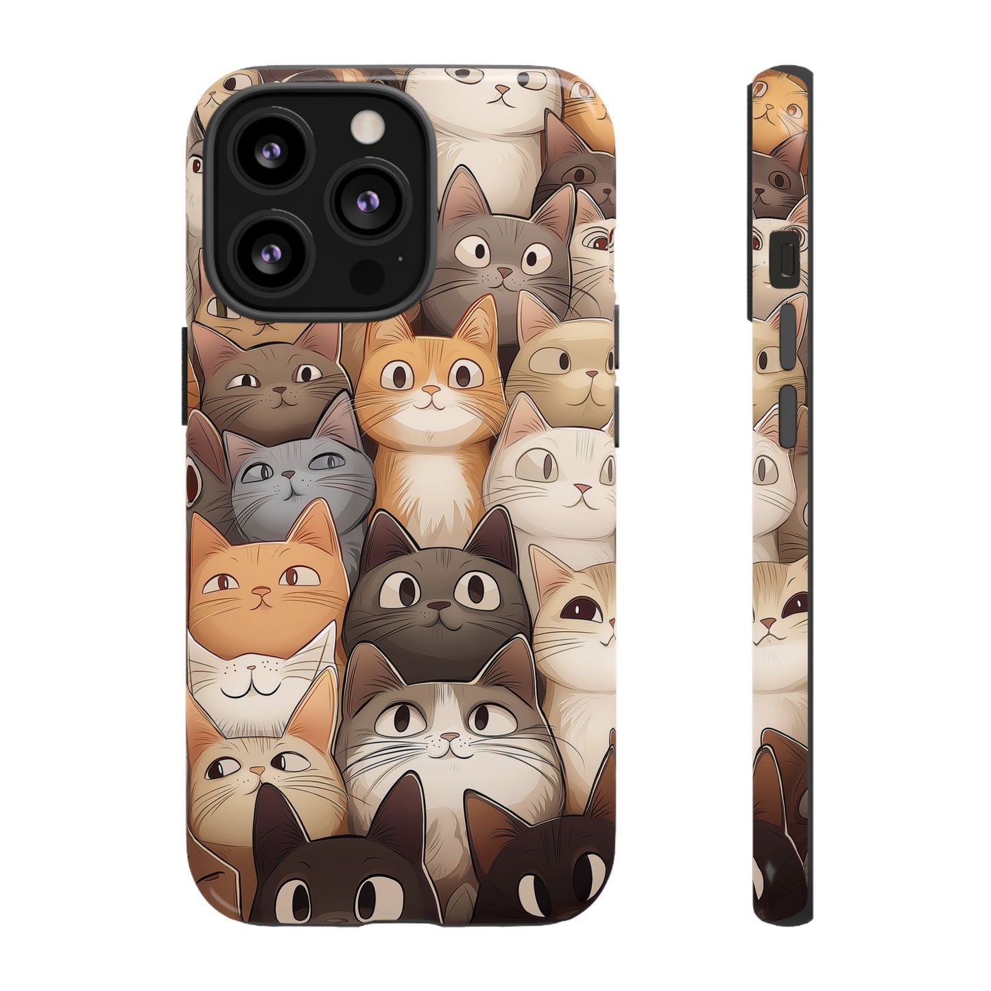 Feline Harmony - A Tapestry of Cats - Phone Case