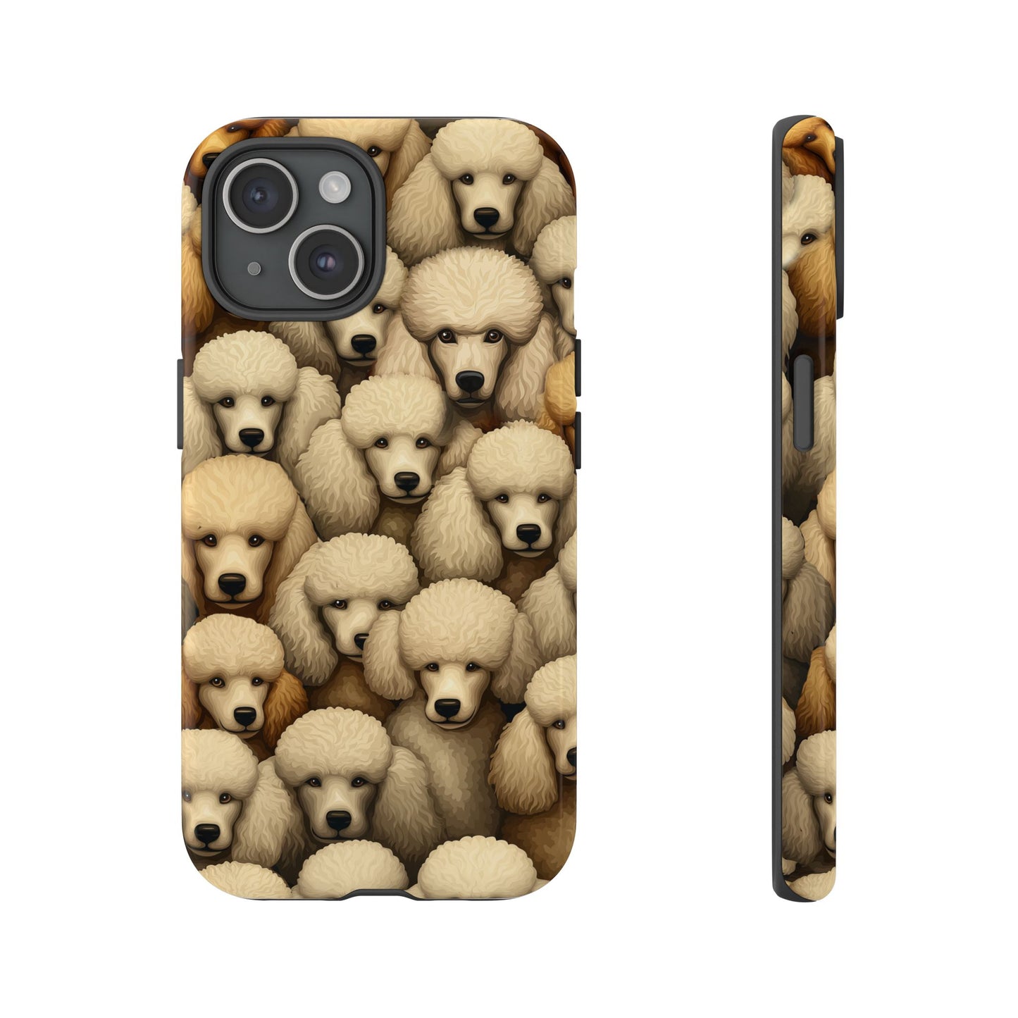 Poodle iPhone Case Cream & Apricot Poodles Dog Phone Case