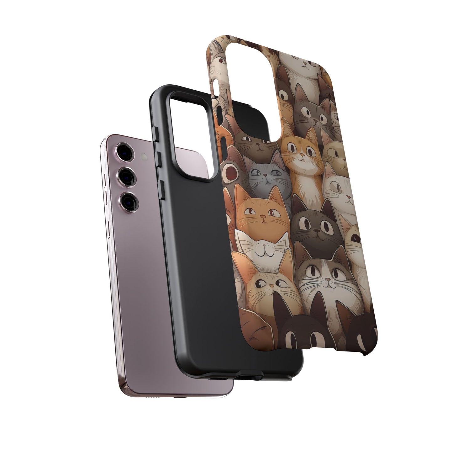 Feline Harmony - A Tapestry of Cats - Phone Case