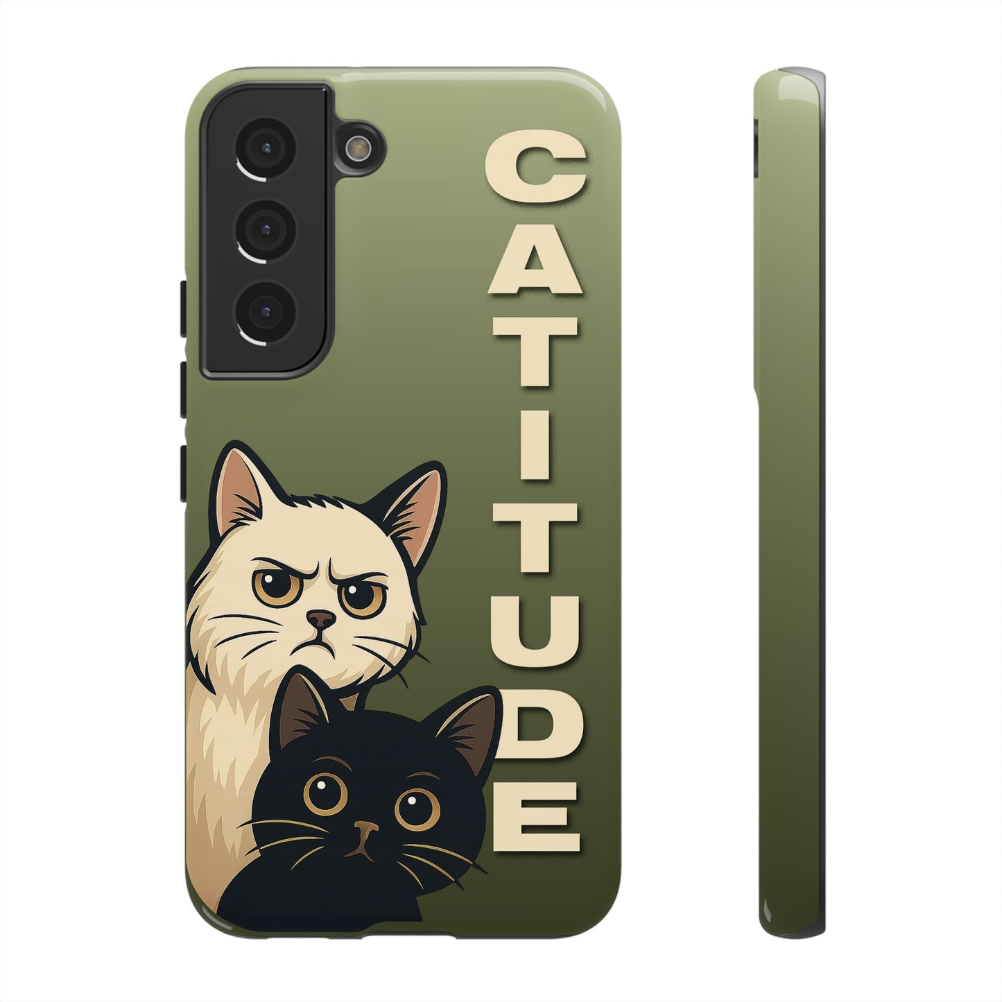 Catitude Angry Cat & Kitten Phone Case
