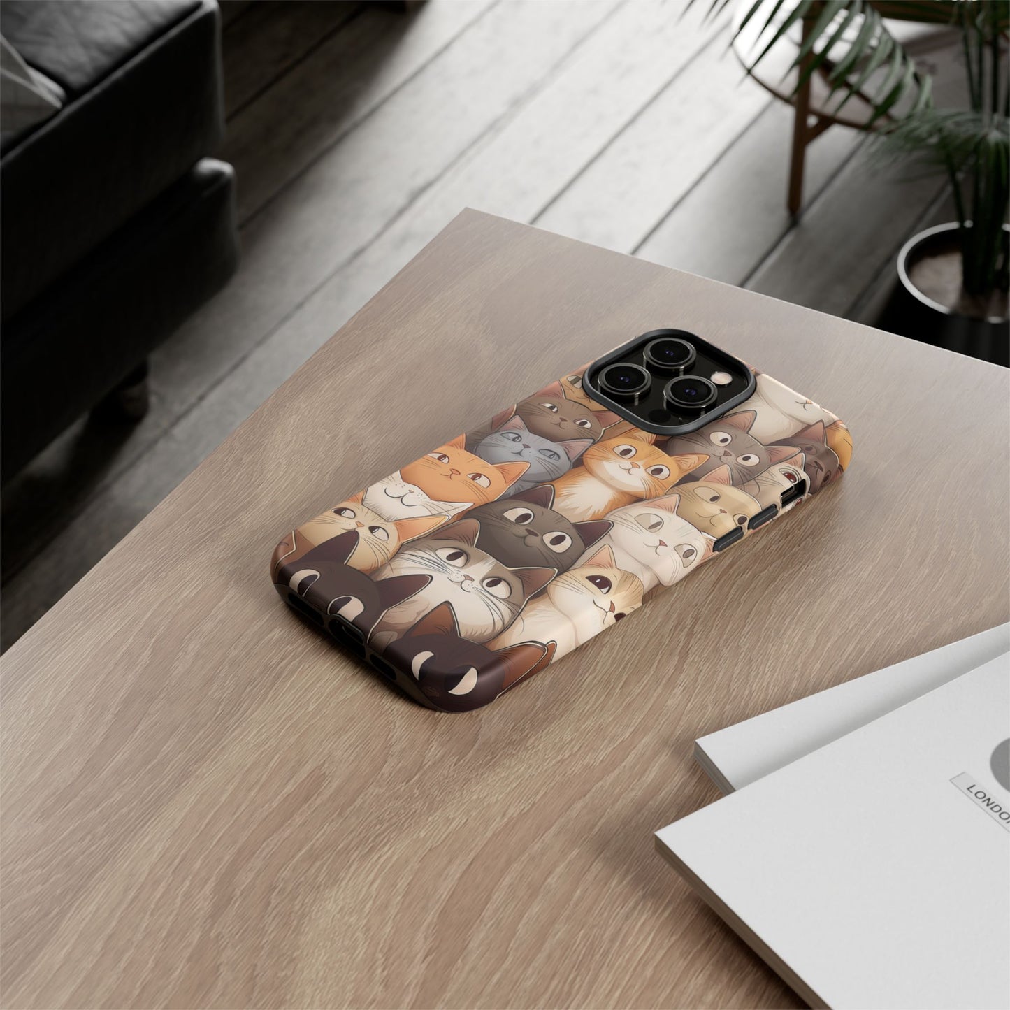 Feline Harmony - A Tapestry of Cats - Phone Case
