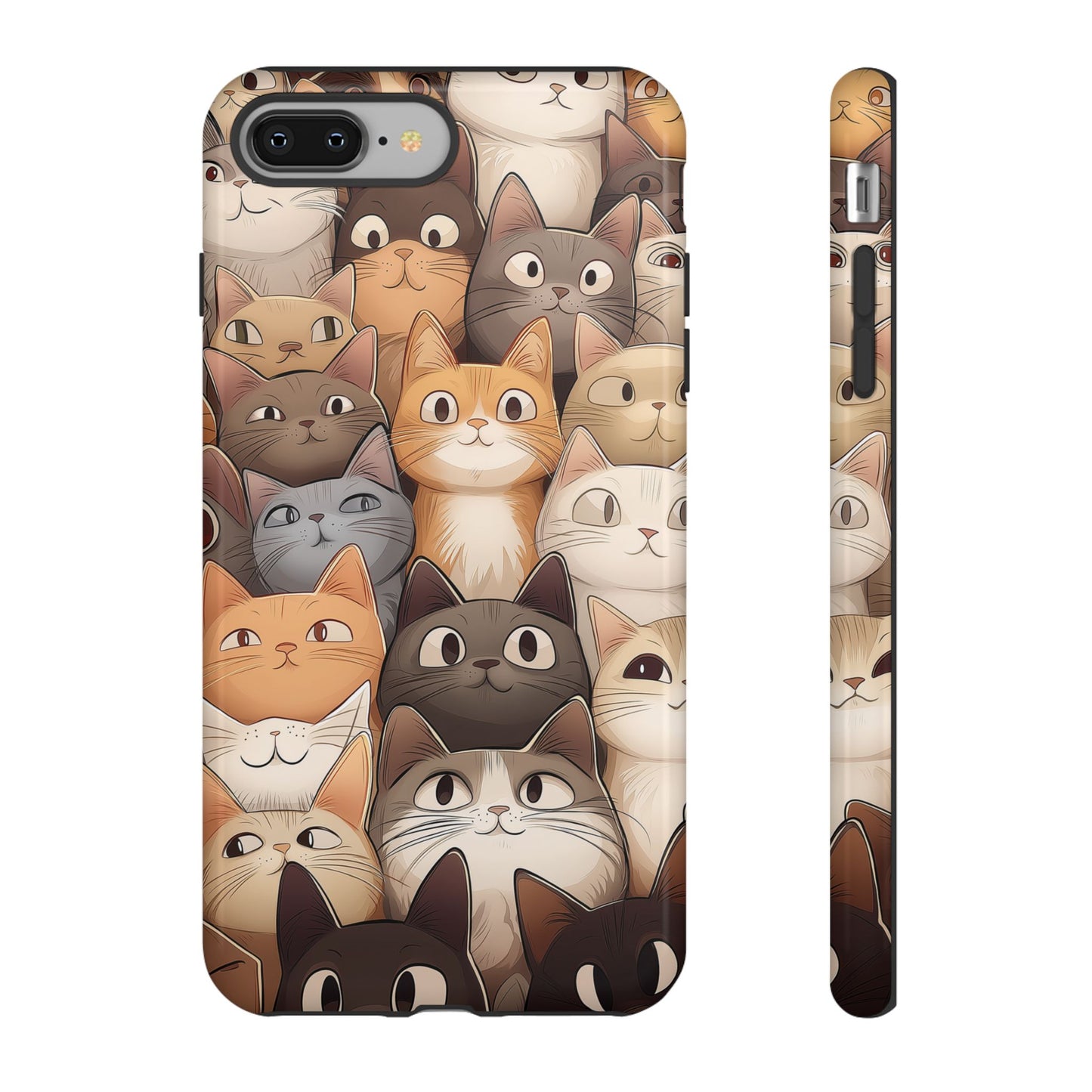 Feline Harmony - A Tapestry of Cats - Phone Case