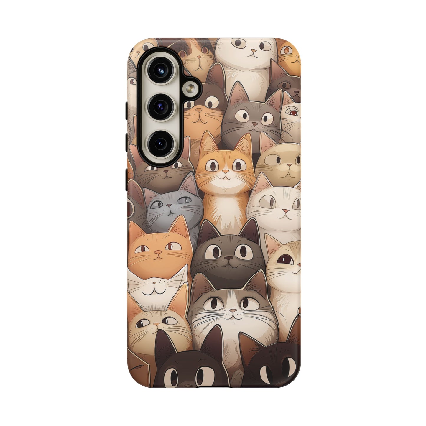Feline Harmony - A Tapestry of Cats - Phone Case