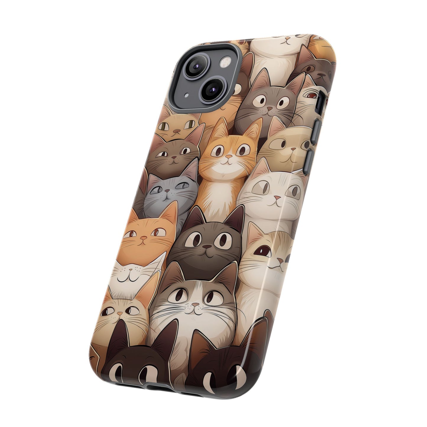 Feline Harmony - A Tapestry of Cats - Phone Case