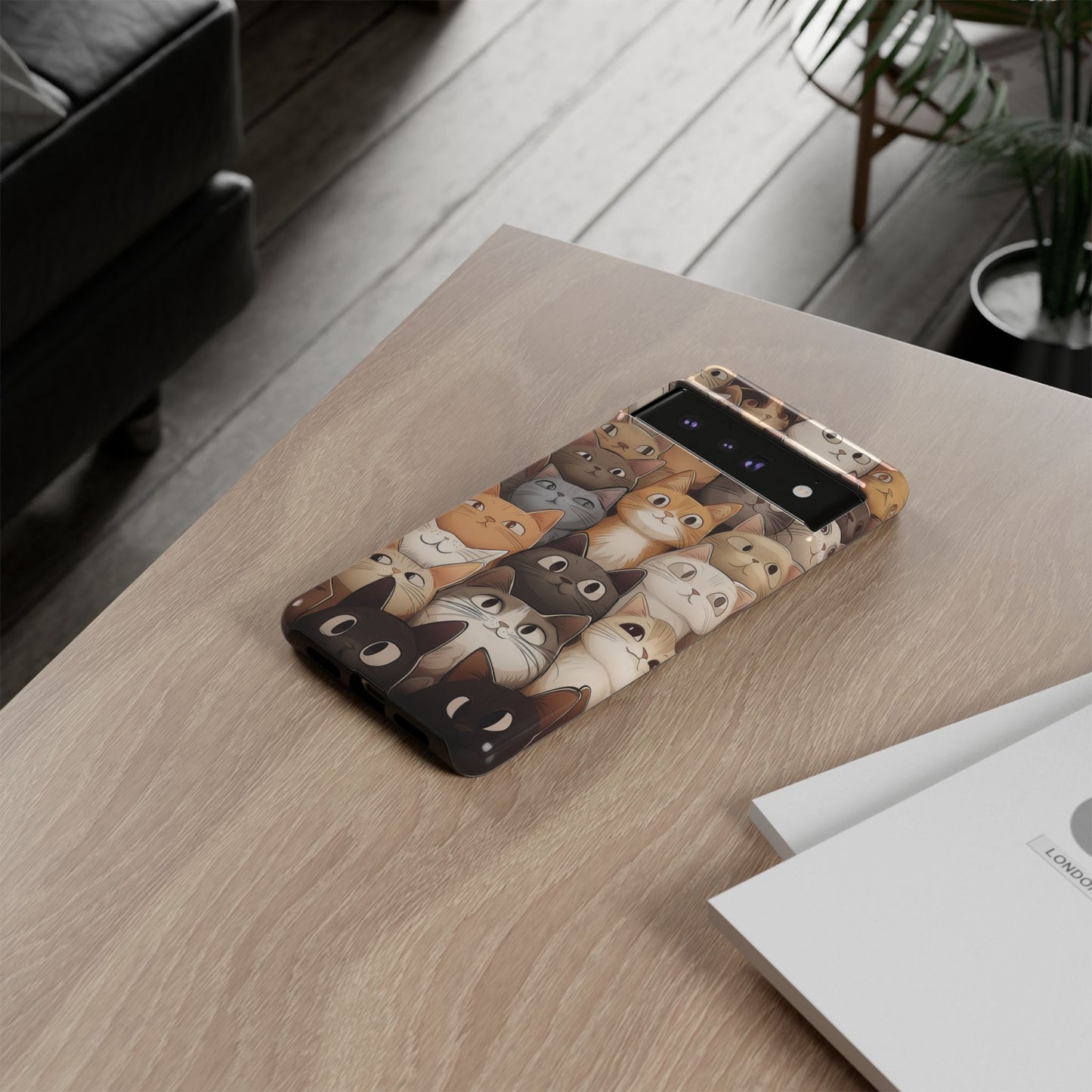 Feline Harmony - A Tapestry of Cats - Phone Case