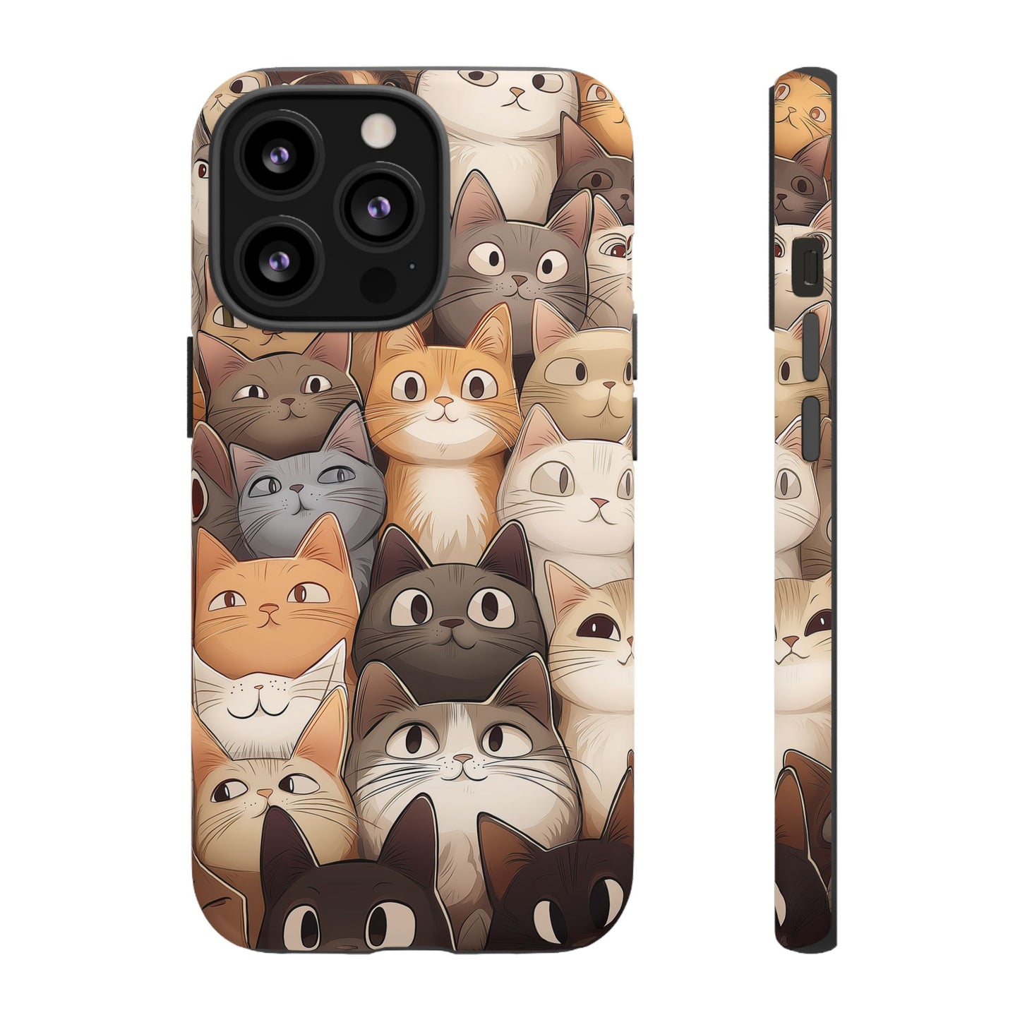 Feline Harmony - A Tapestry of Cats - Phone Case