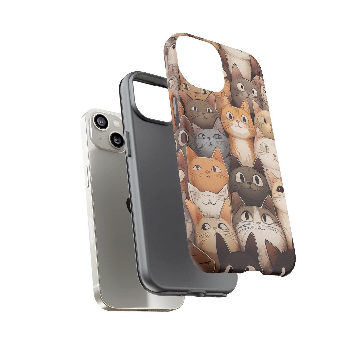 Feline Harmony - A Tapestry of Cats - Phone Case