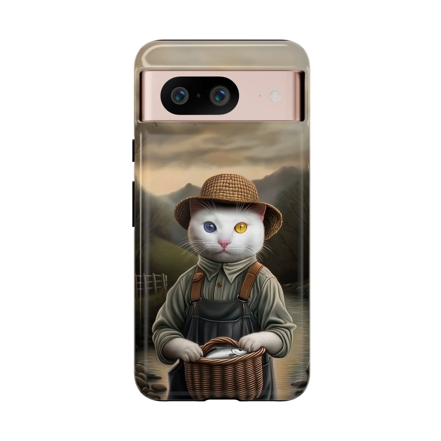 Custom Cat Portraiture Phone Case Vintage Character