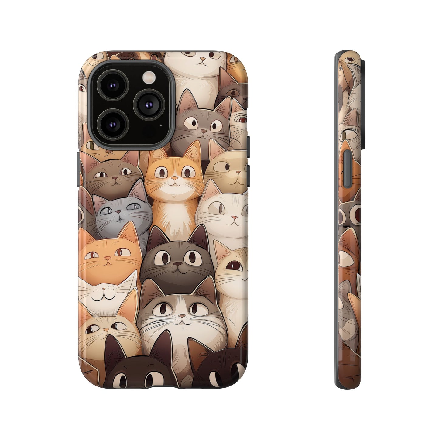Feline Harmony - A Tapestry of Cats - Phone Case