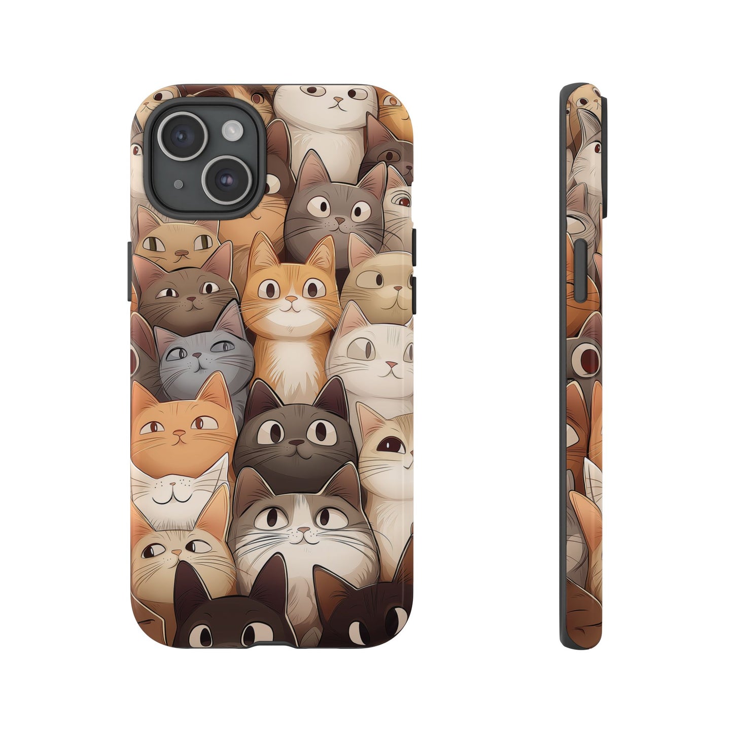Feline Harmony - A Tapestry of Cats - Phone Case