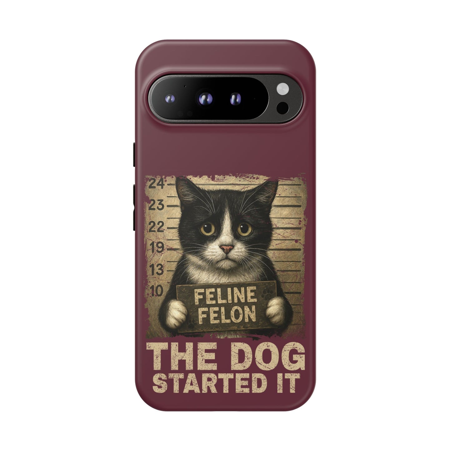 "The Dog Started It" Feline Felon Catitude Phone Case