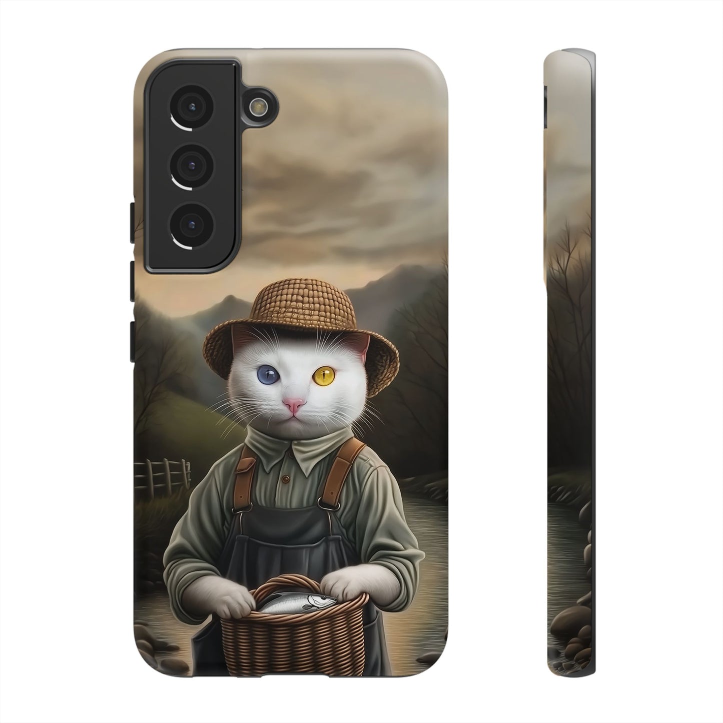 Custom Cat Portraiture Phone Case Vintage Character
