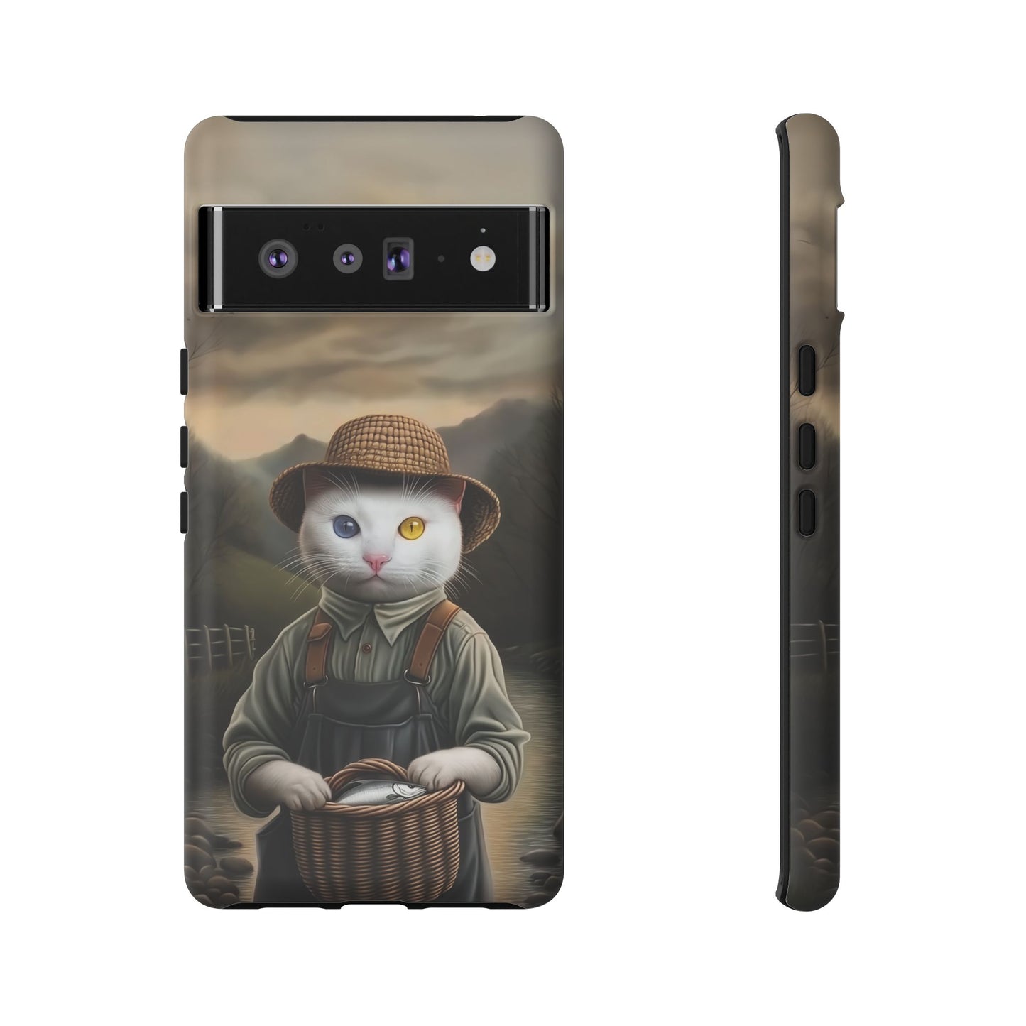Custom Cat Portraiture Phone Case Vintage Character