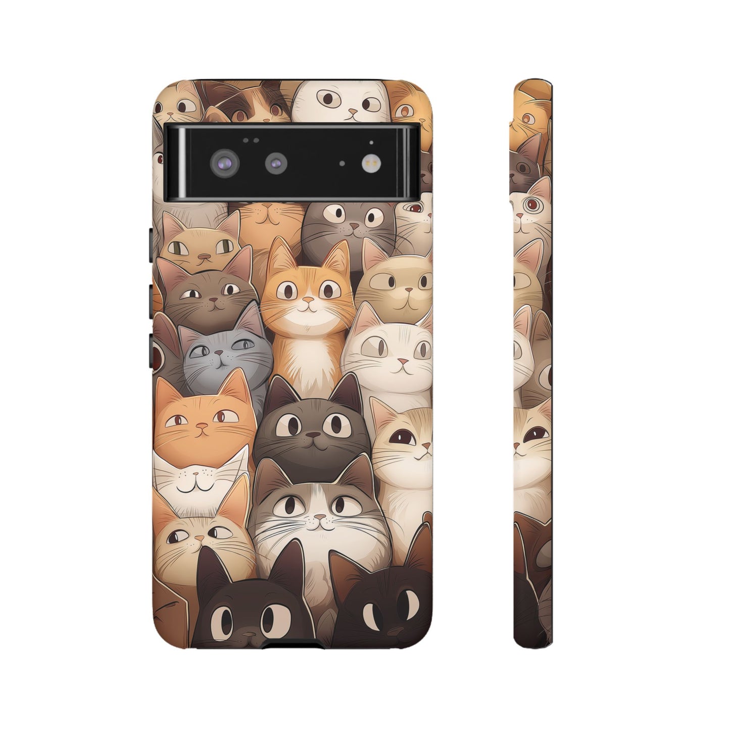 Feline Harmony - A Tapestry of Cats - Phone Case