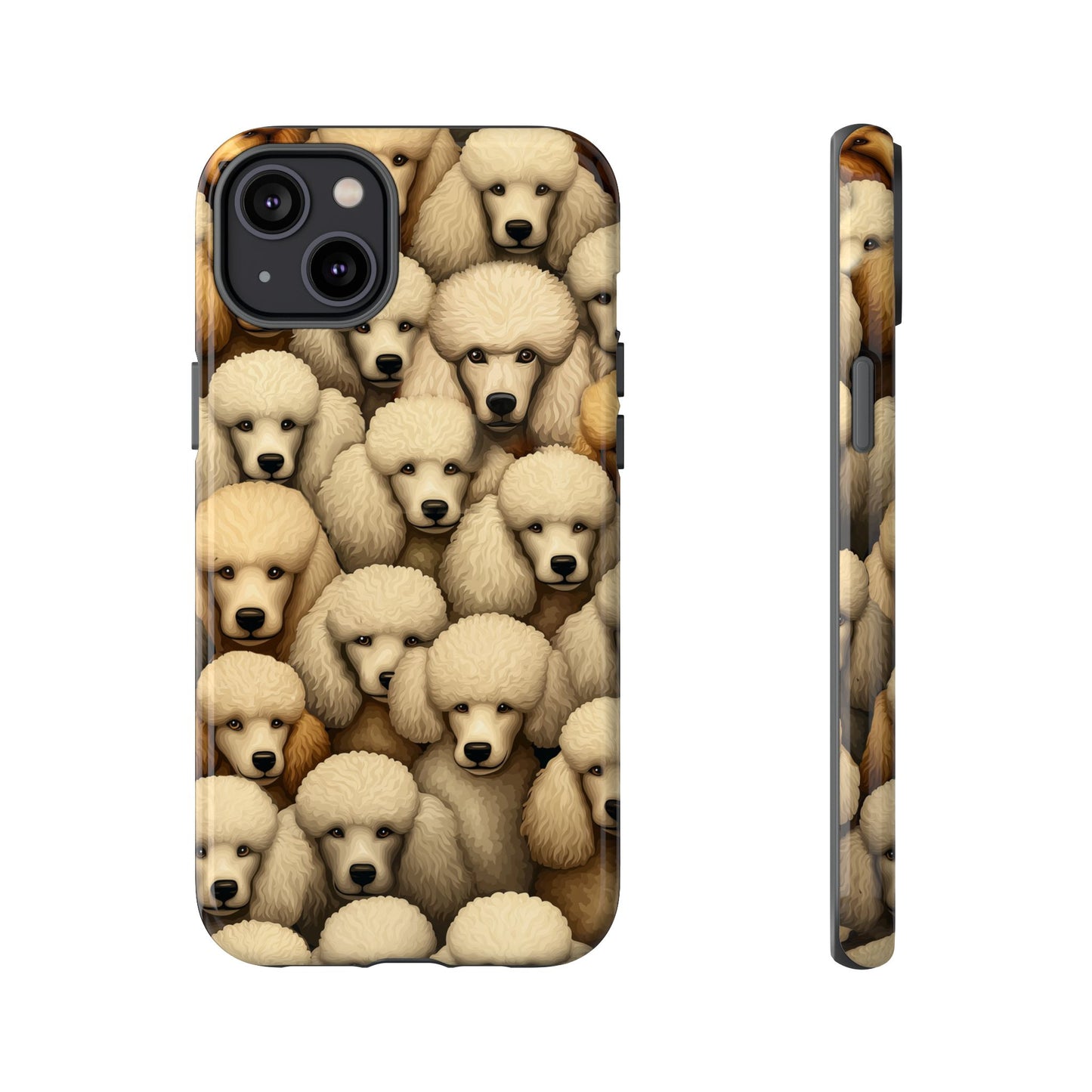 Poodle iPhone Case Cream & Apricot Poodles Dog Phone Case