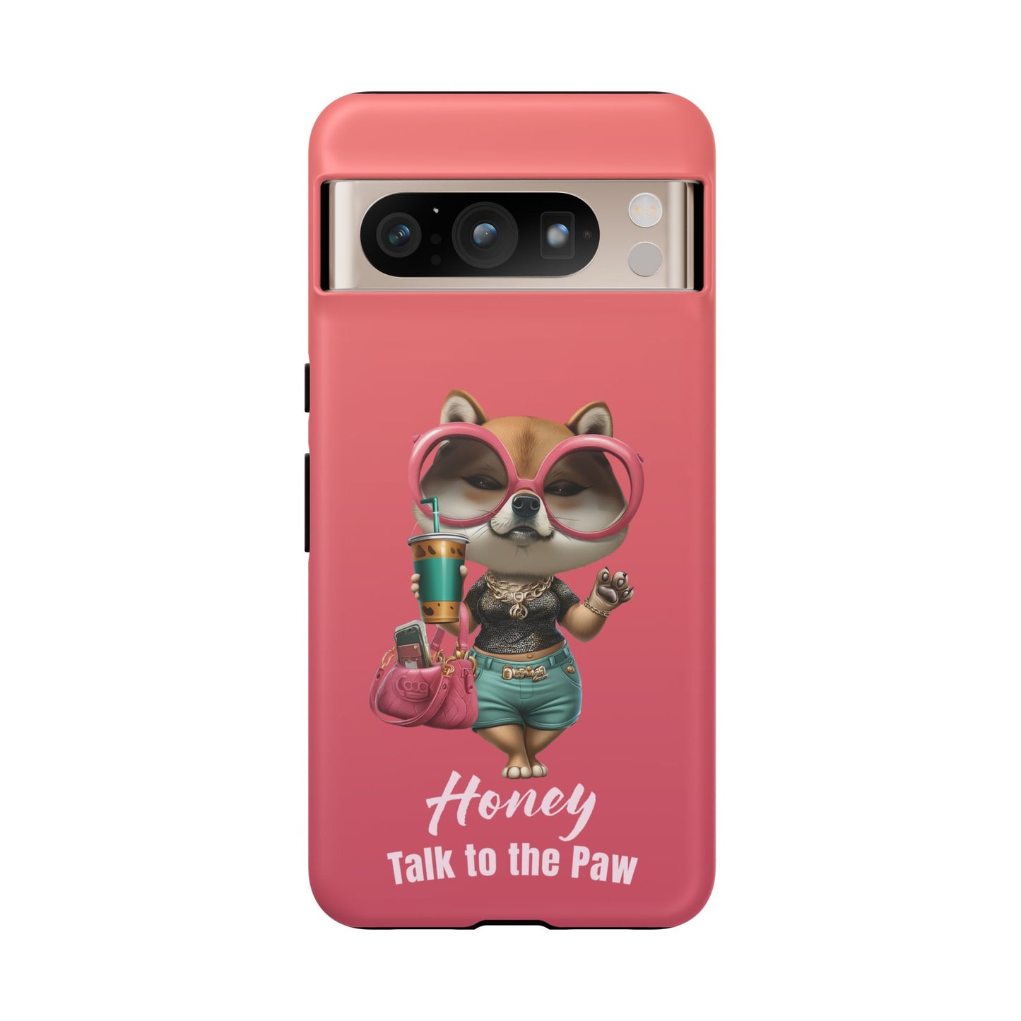 Honey Talk to the Paw Shiba Inu Phone Case Glam Dog Attitude Design