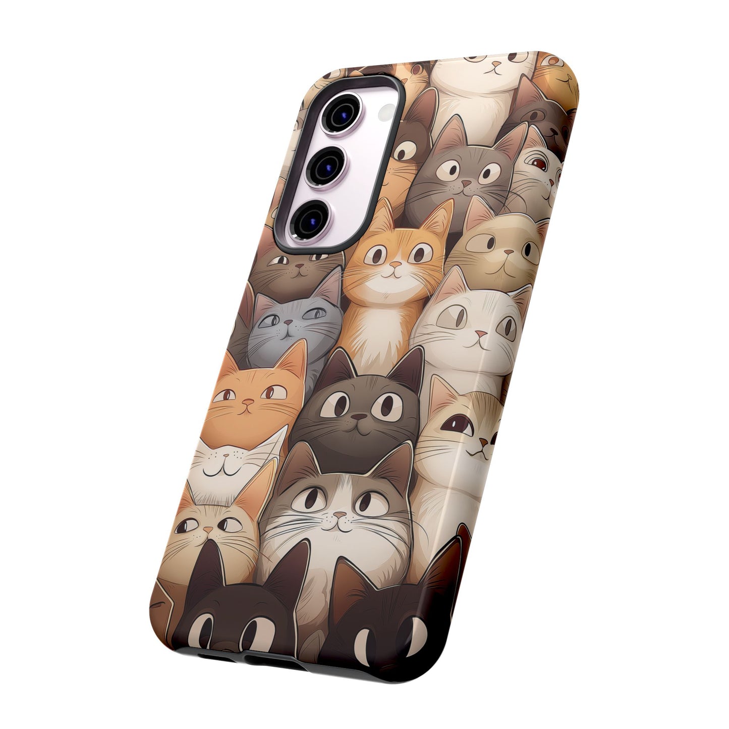 Feline Harmony - A Tapestry of Cats - Phone Case