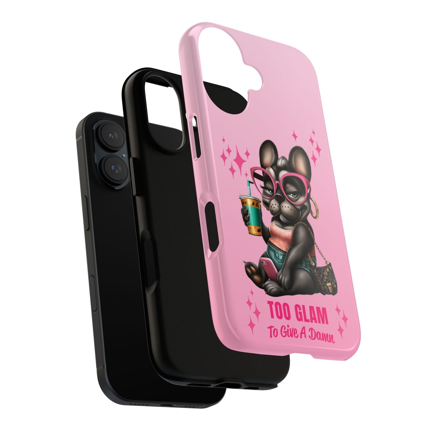 Too Glam to Give a Damn Funny Frenchie Phone Case