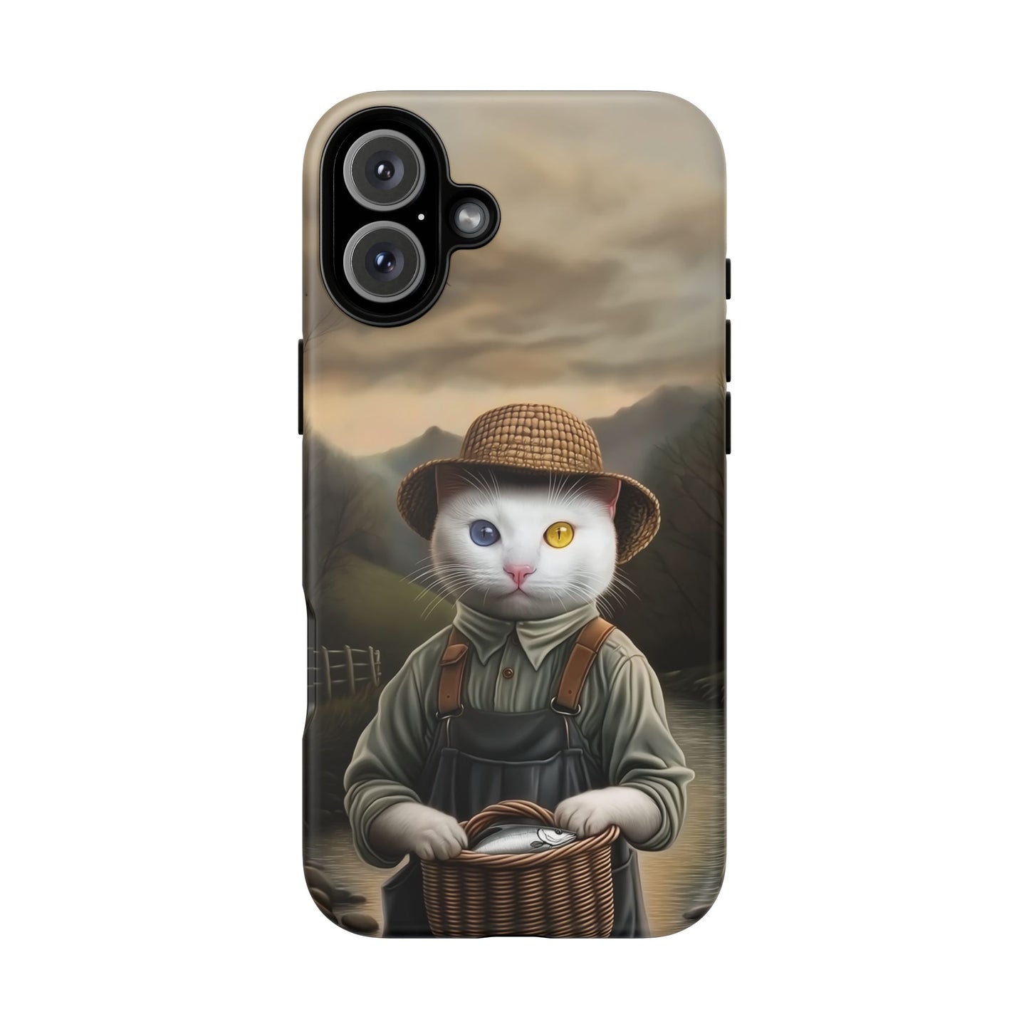 Custom Cat Portraiture Phone Case Vintage Character
