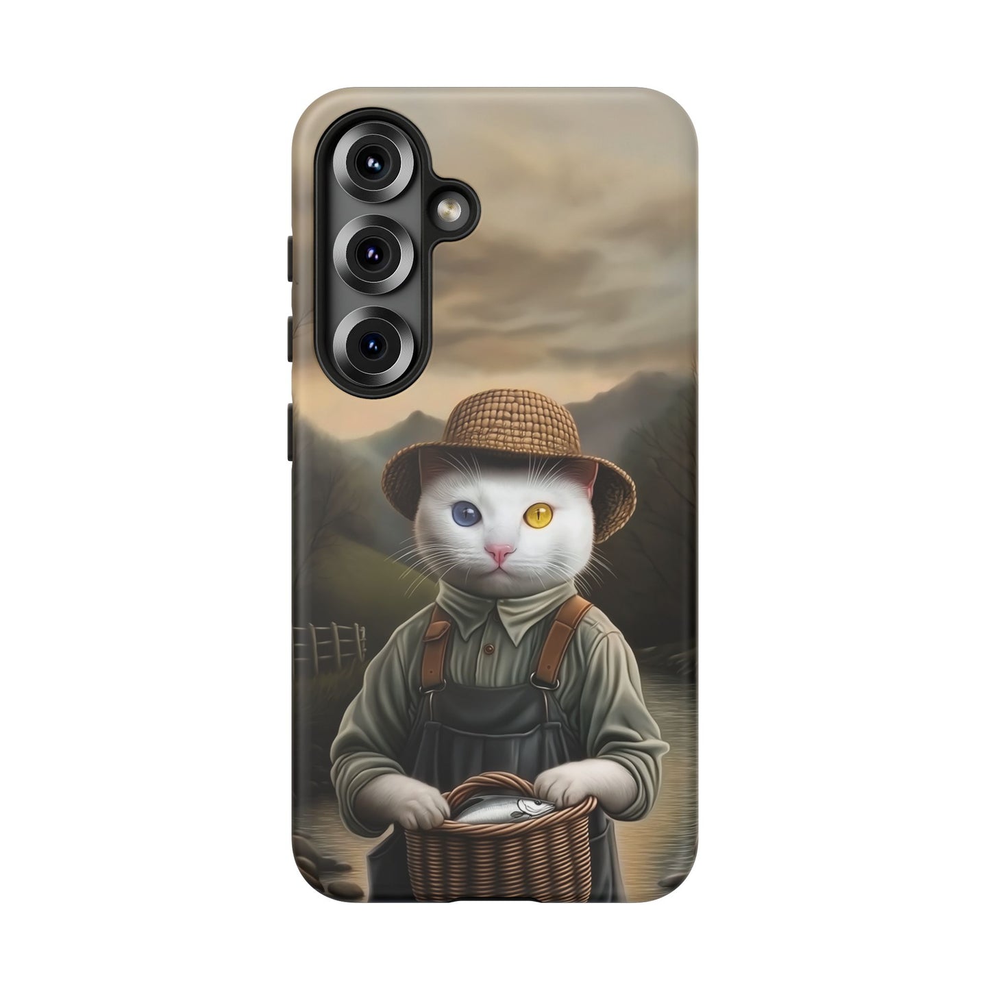 Custom Cat Portraiture Phone Case Vintage Character