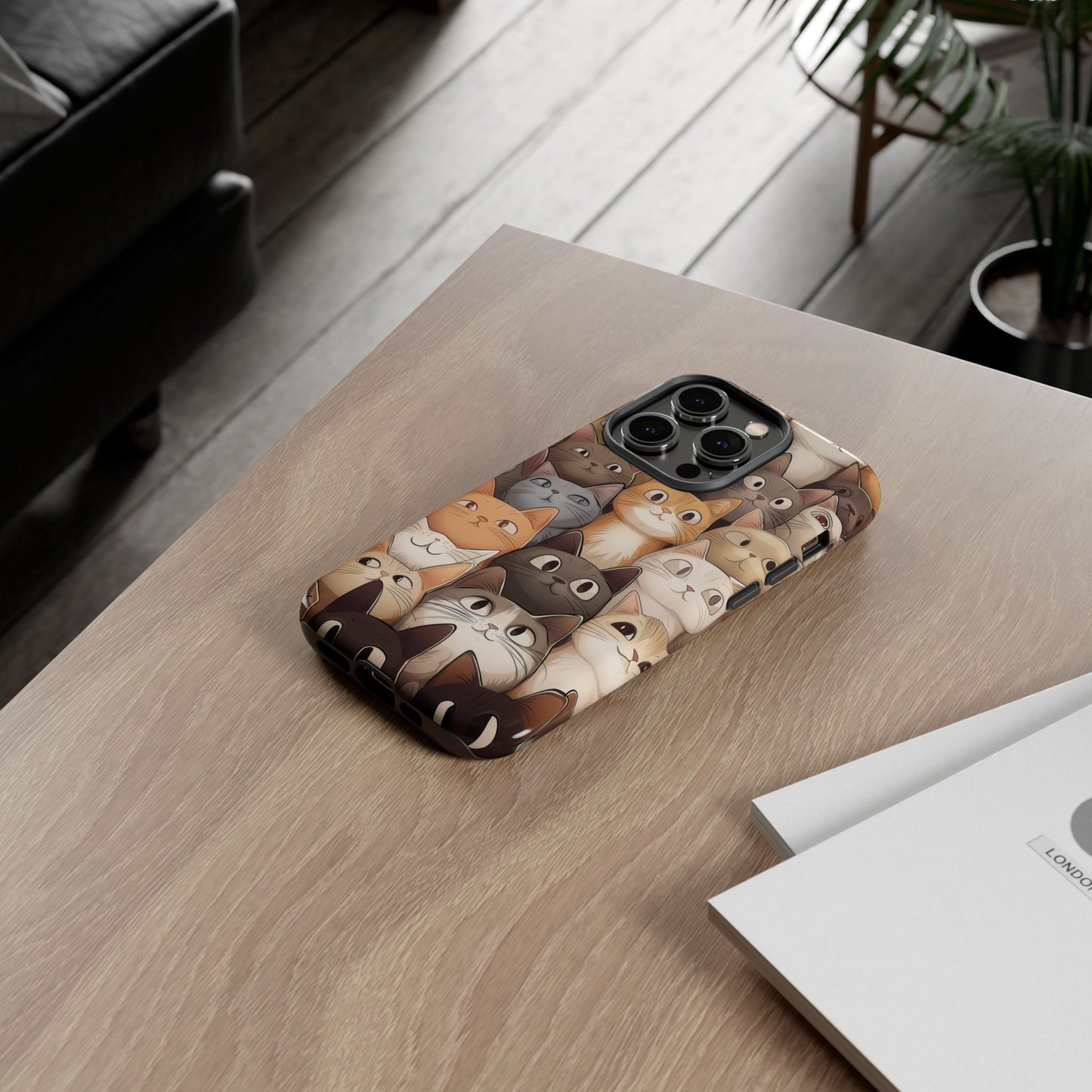 Feline Harmony - A Tapestry of Cats - Phone Case