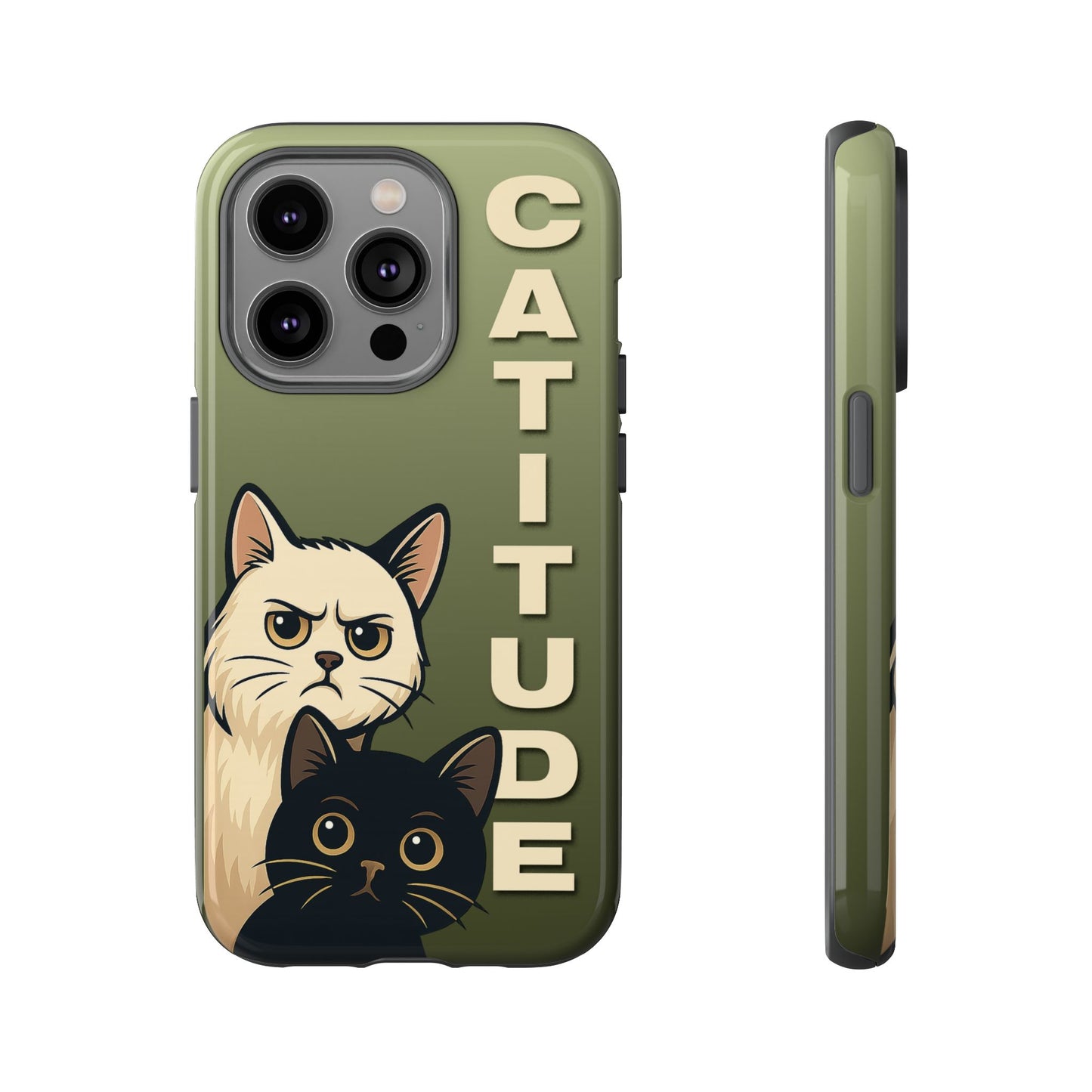 Catitude Angry Cat & Kitten Phone Case