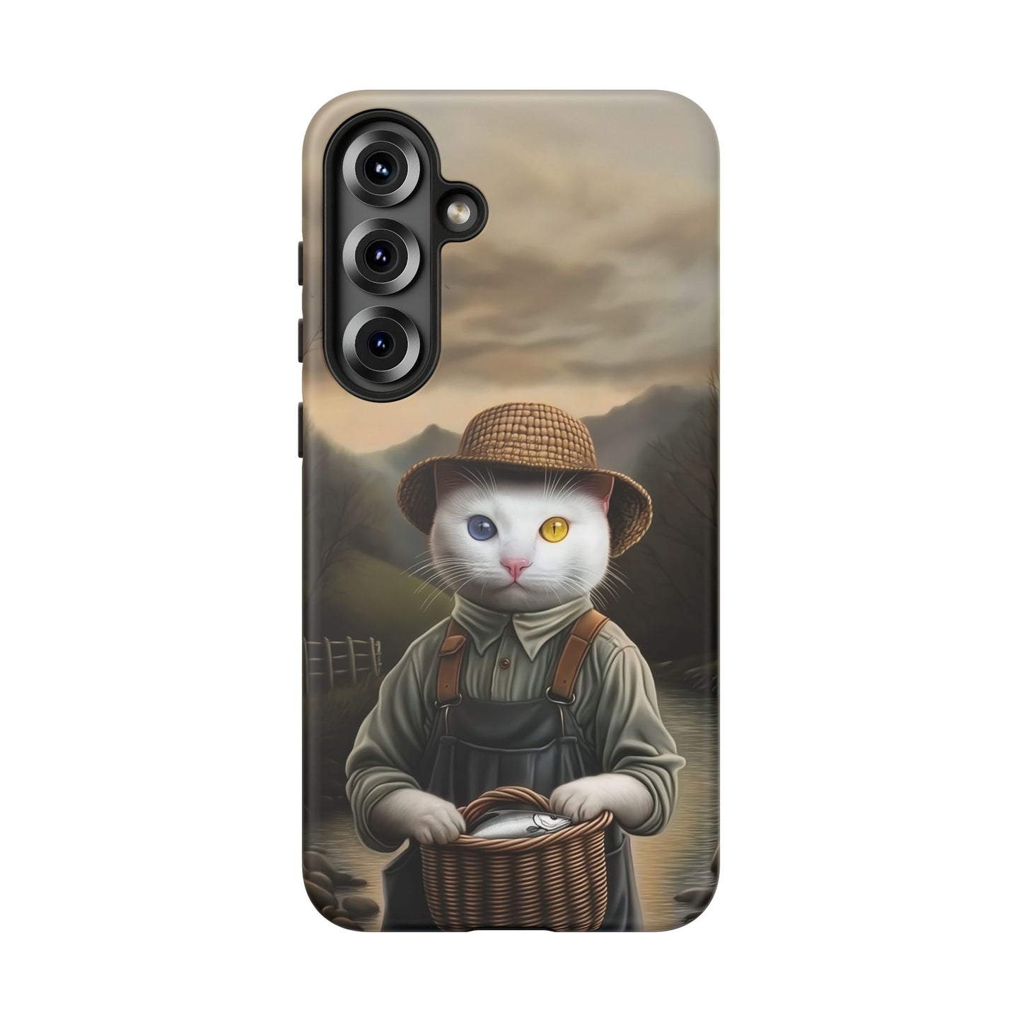 Custom Cat Portraiture Phone Case Vintage Character