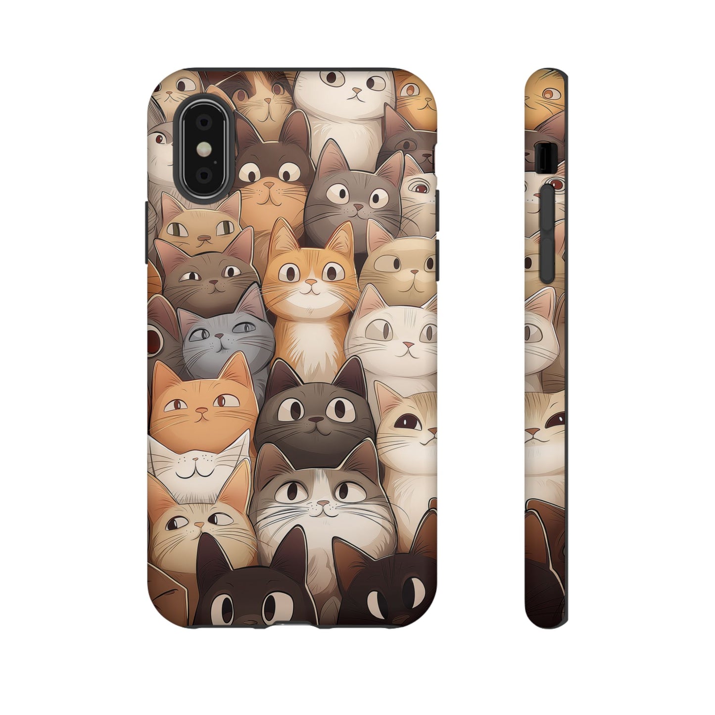 Feline Harmony - A Tapestry of Cats - Phone Case