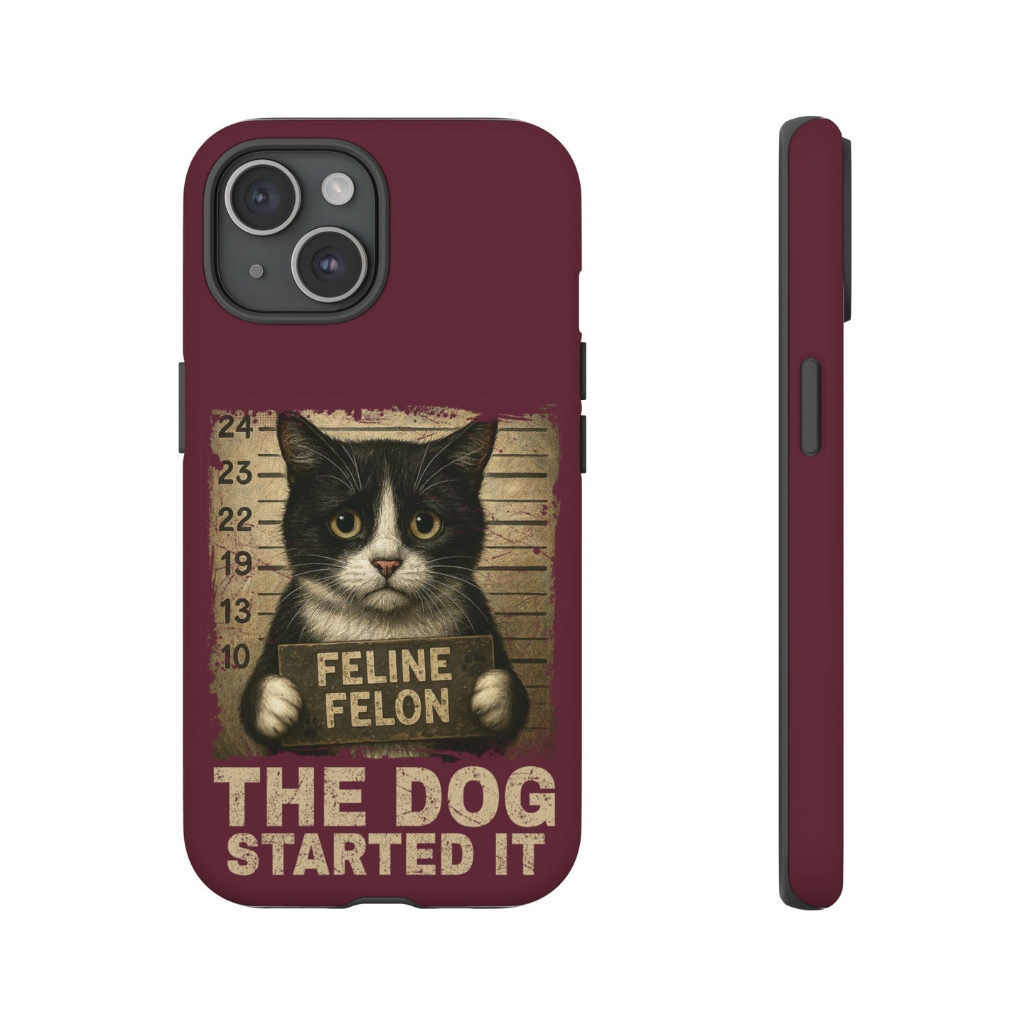 "The Dog Started It" Feline Felon Catitude Phone Case