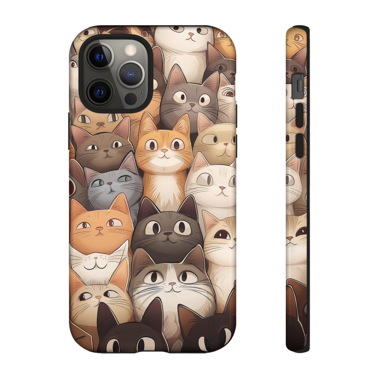 Feline Harmony - A Tapestry of Cats - Phone Case