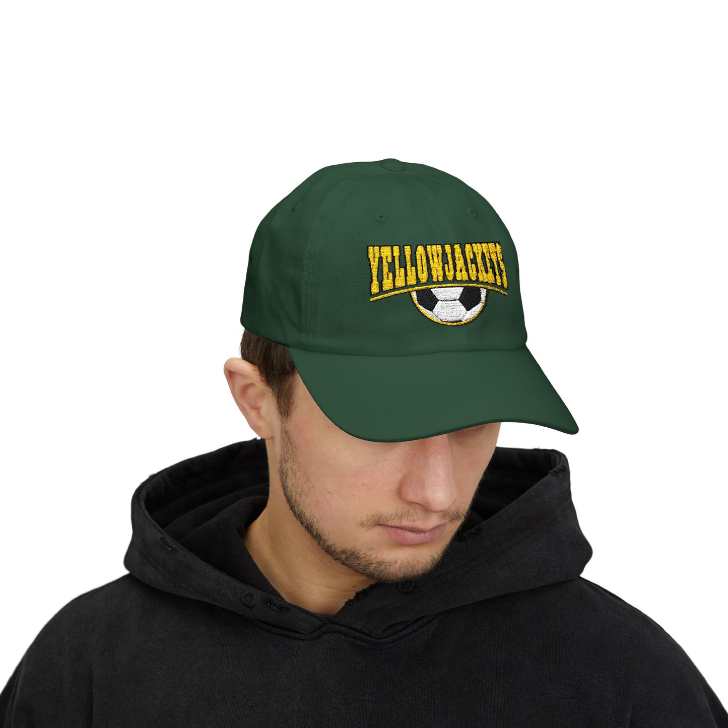 Embroidered Yellowjackets Soccer Hat – Varsity Style Embroidered Cap