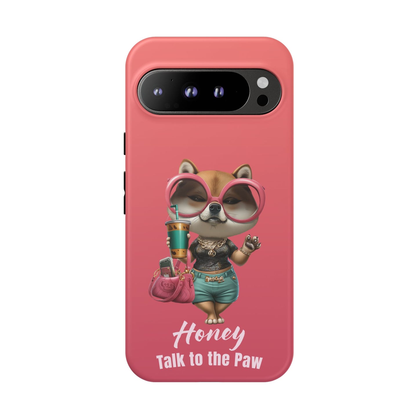 Honey Talk to the Paw Shiba Inu Phone Case Glam Dog Attitude Design
