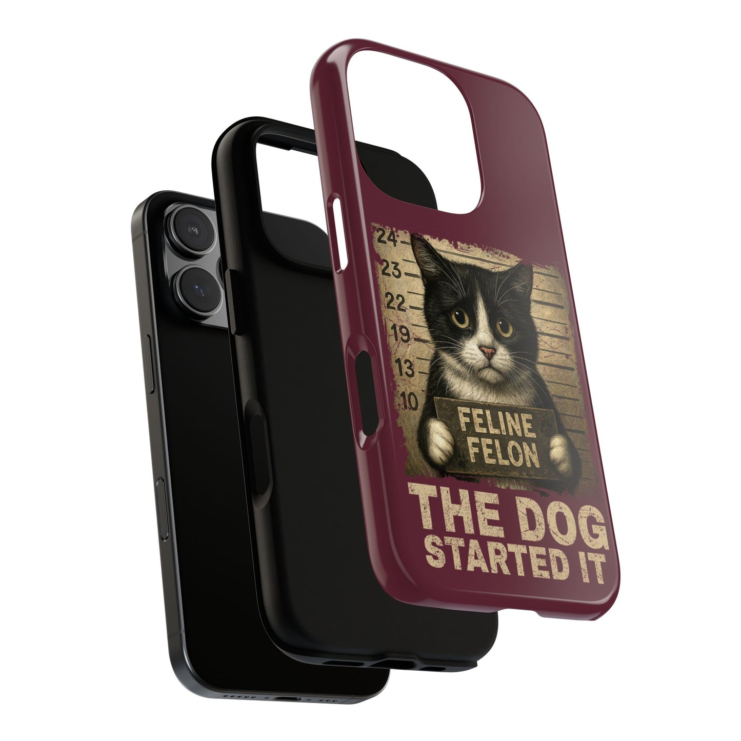 "The Dog Started It" Feline Felon Catitude Phone Case