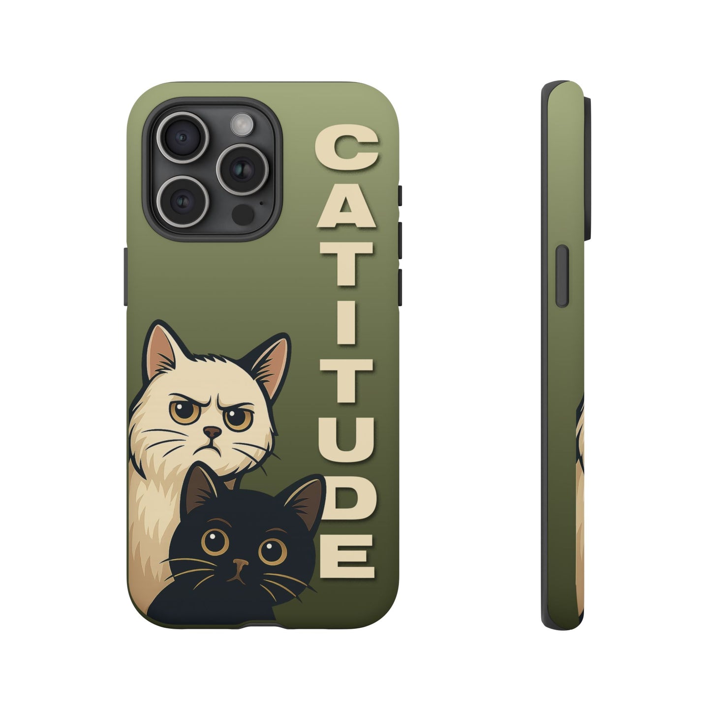 Catitude Angry Cat & Kitten Phone Case