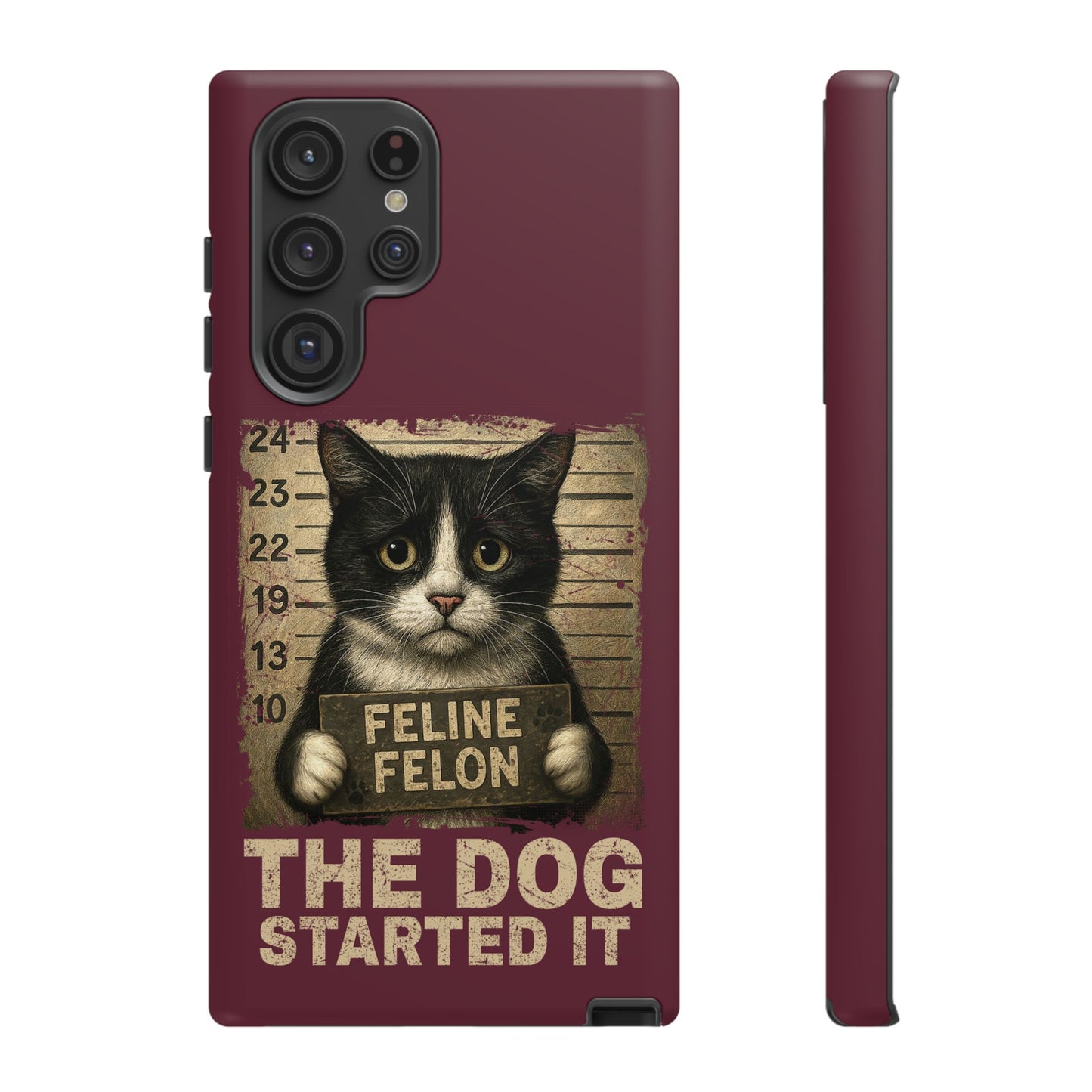 "The Dog Started It" Feline Felon Catitude Phone Case