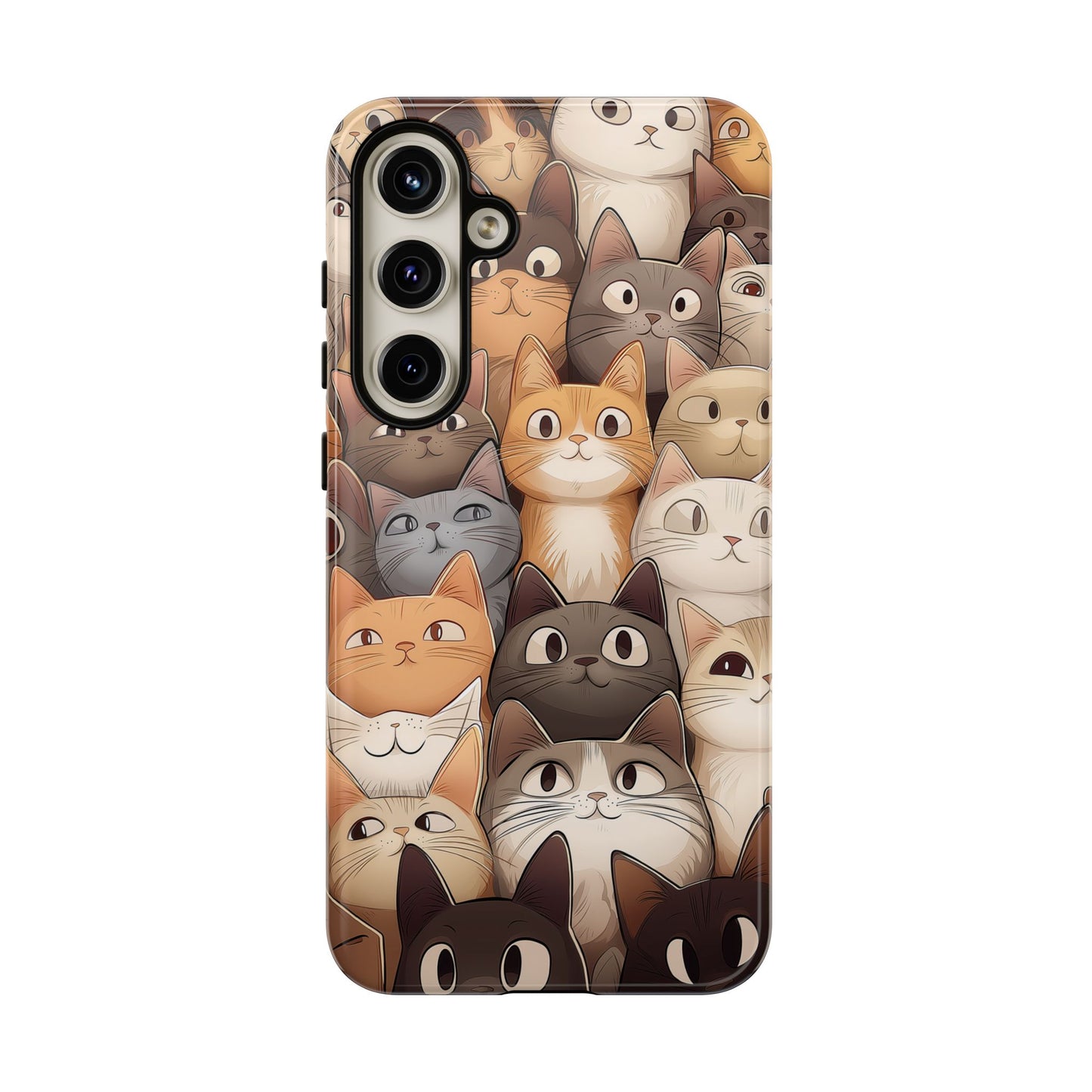 Feline Harmony - A Tapestry of Cats - Phone Case