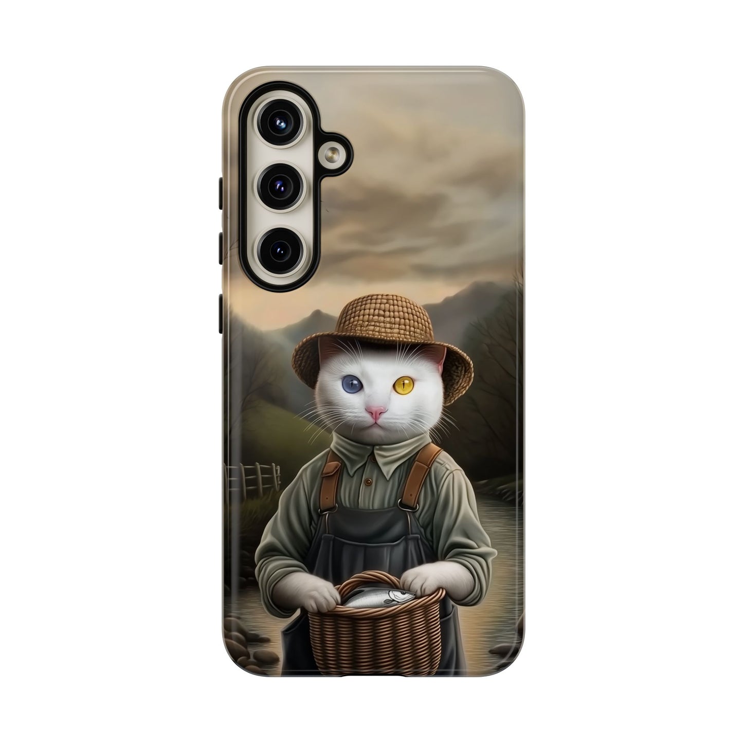Custom Cat Portraiture Phone Case Vintage Character