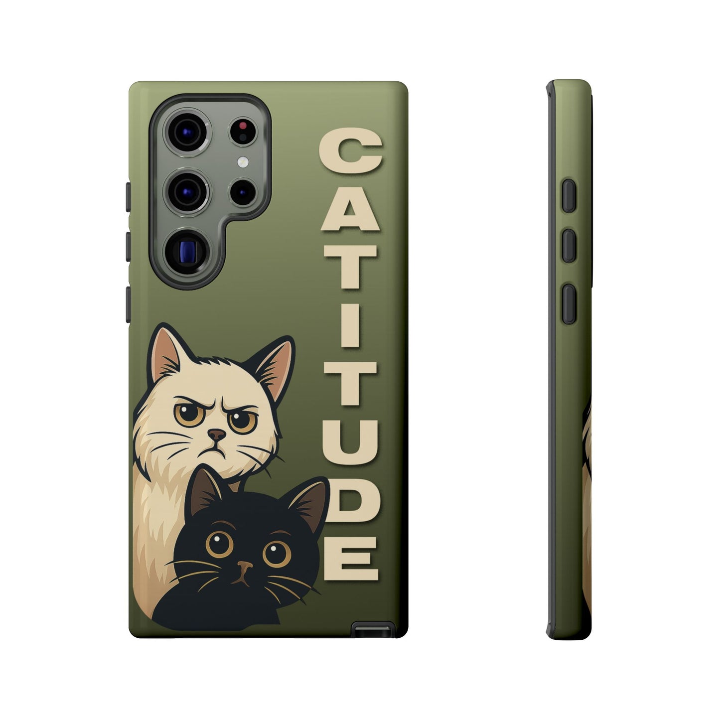 Catitude Angry Cat & Kitten Phone Case