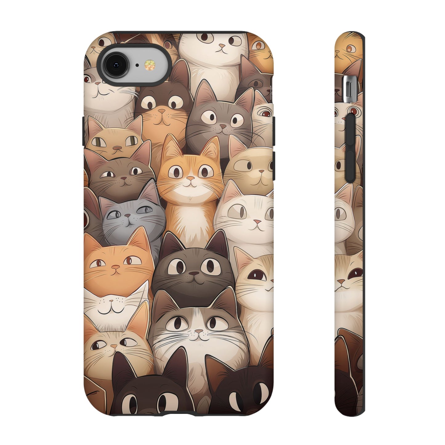 Feline Harmony - A Tapestry of Cats - Phone Case