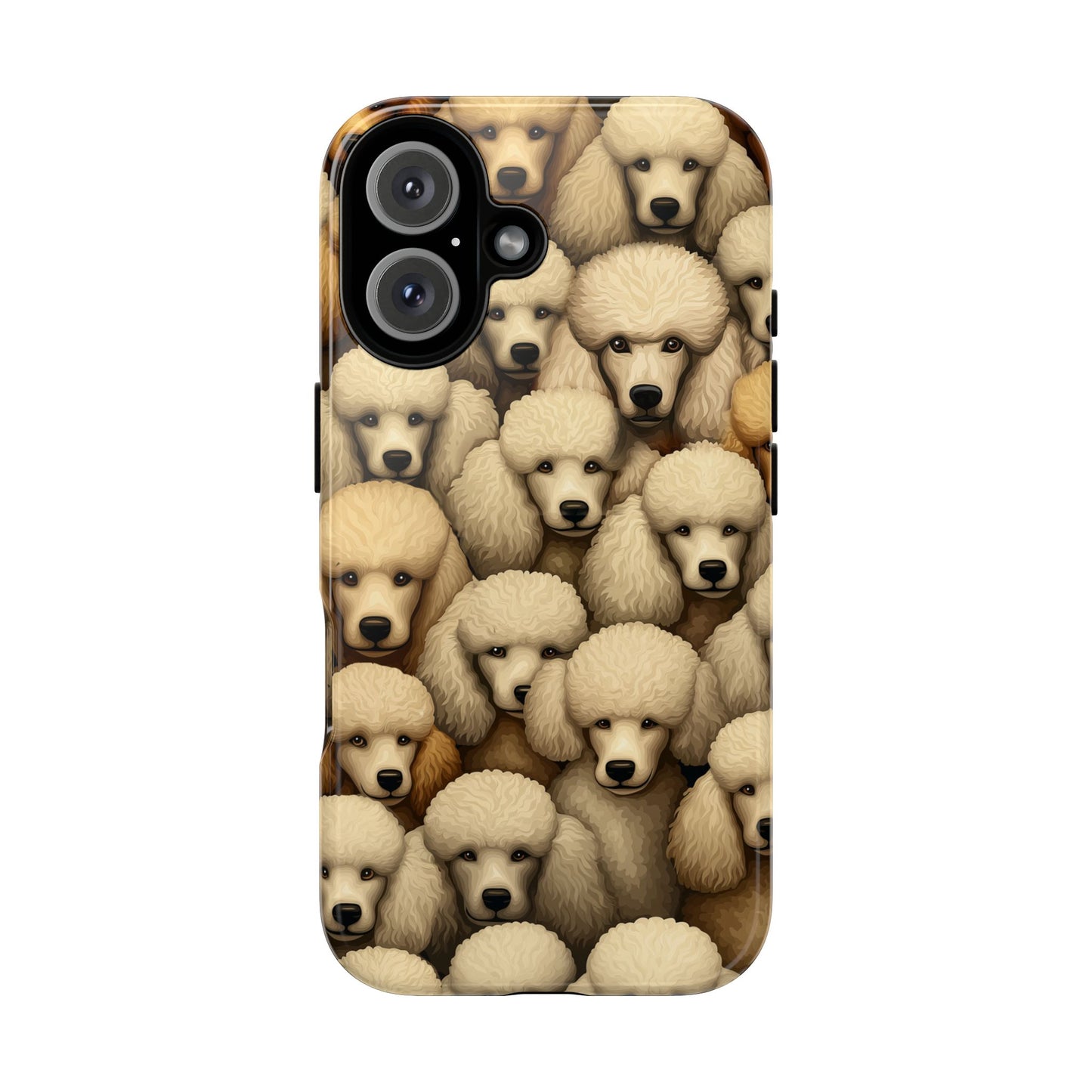 Poodle iPhone Case Cream & Apricot Poodles Dog Phone Case
